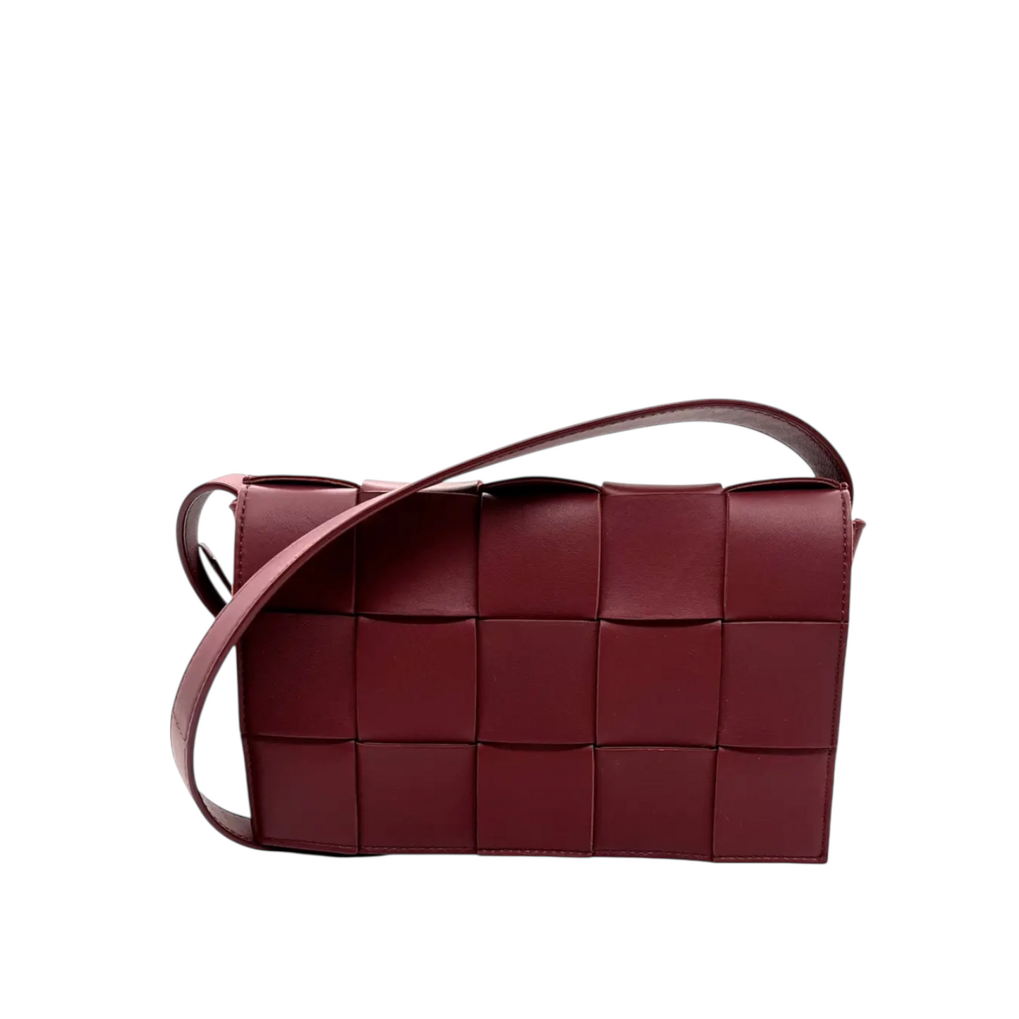 Bottega Veneta Cassette — Borsa in Pelle Bordeaux
