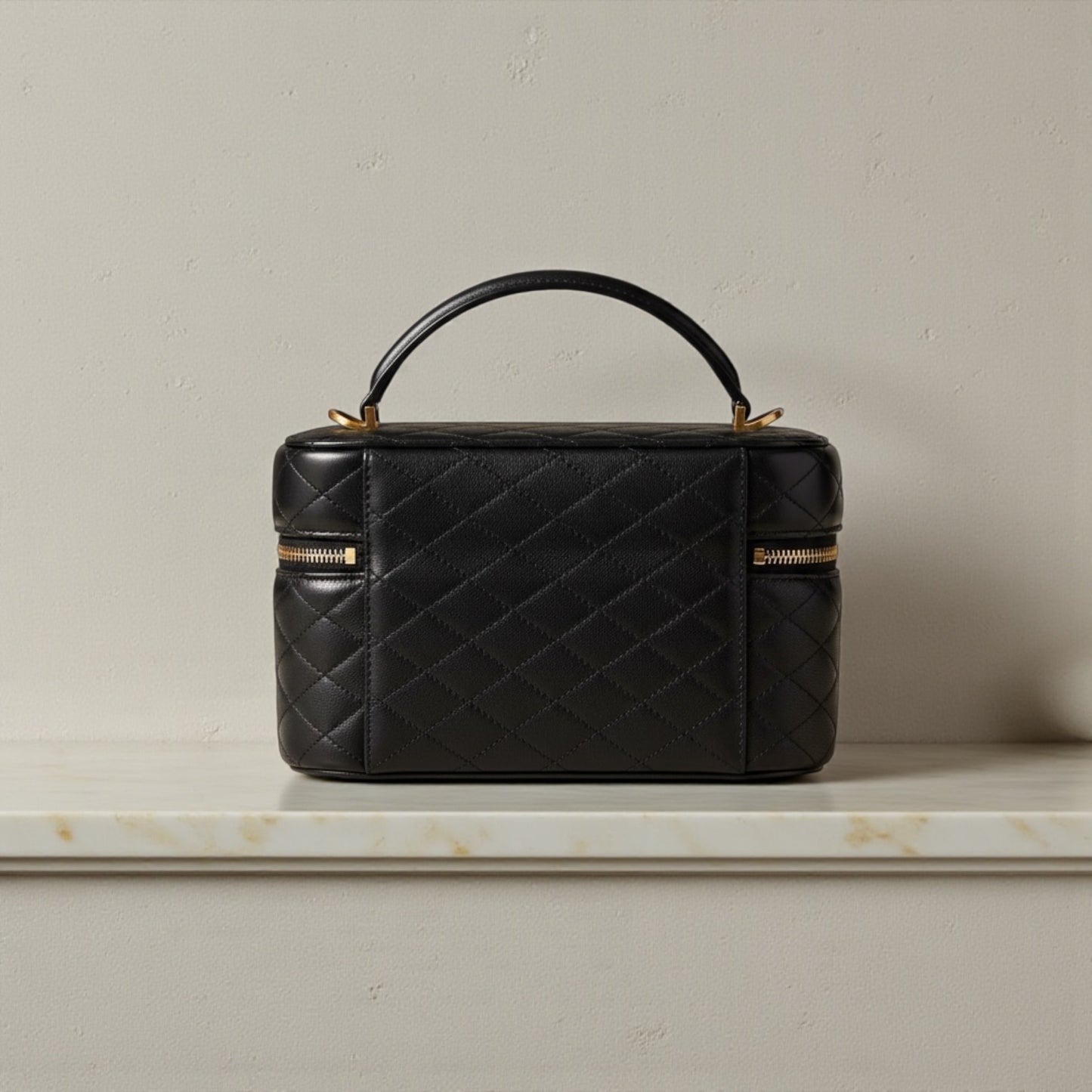 Saint Laurent Vanity in Pelle Nera Medium