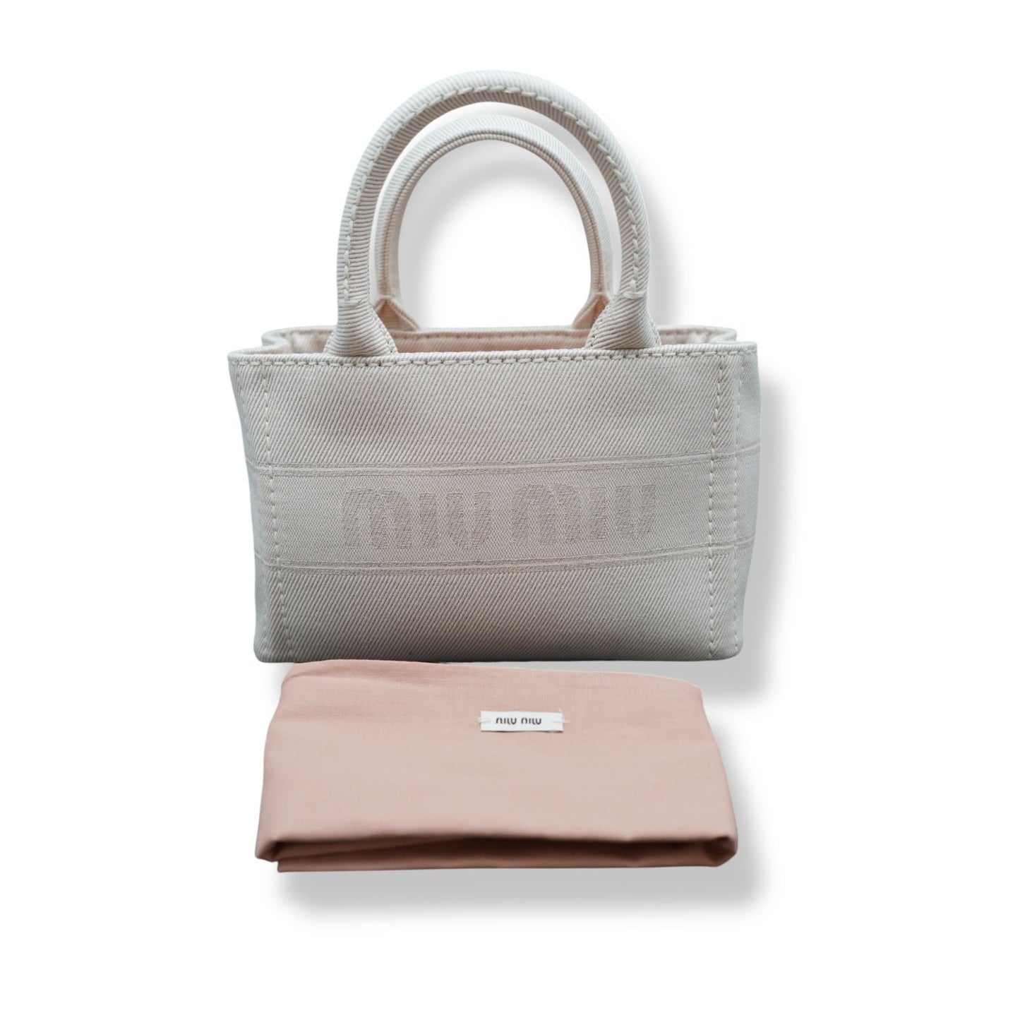 Miu Miu Light Beige Canvas Bag
