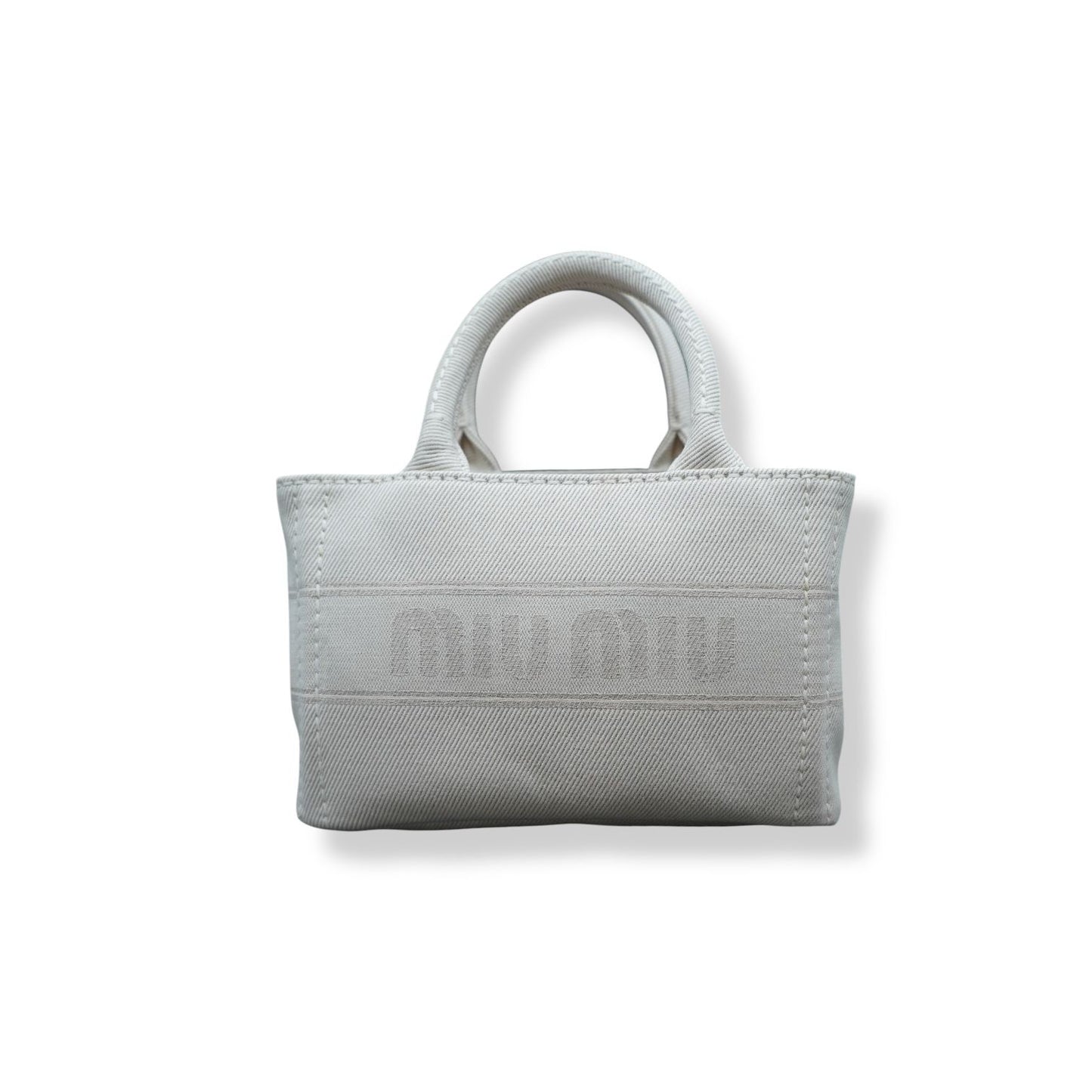Miu Miu Light Beige Canvas Bag