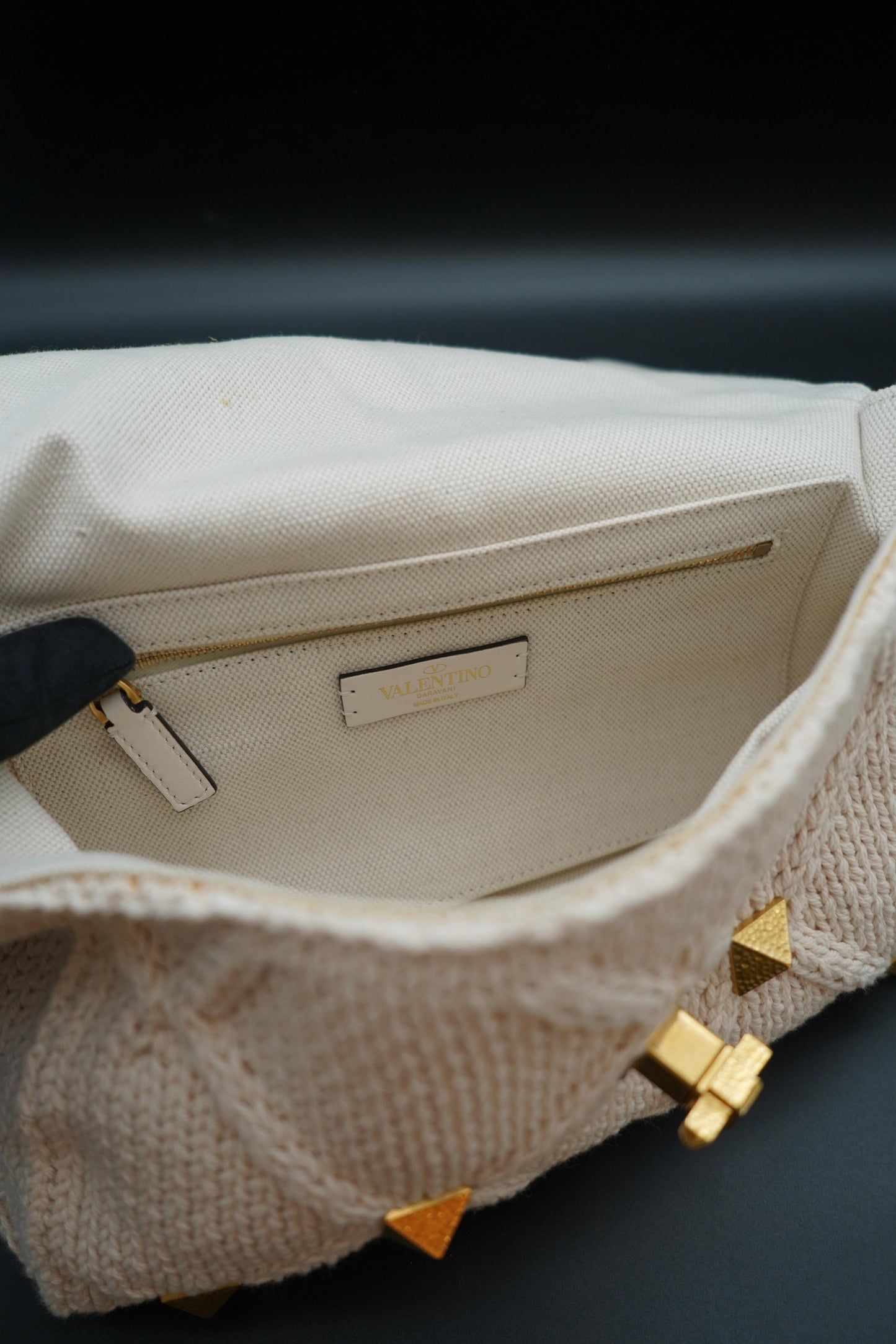 Valentino Roman Stud Crochet Bag