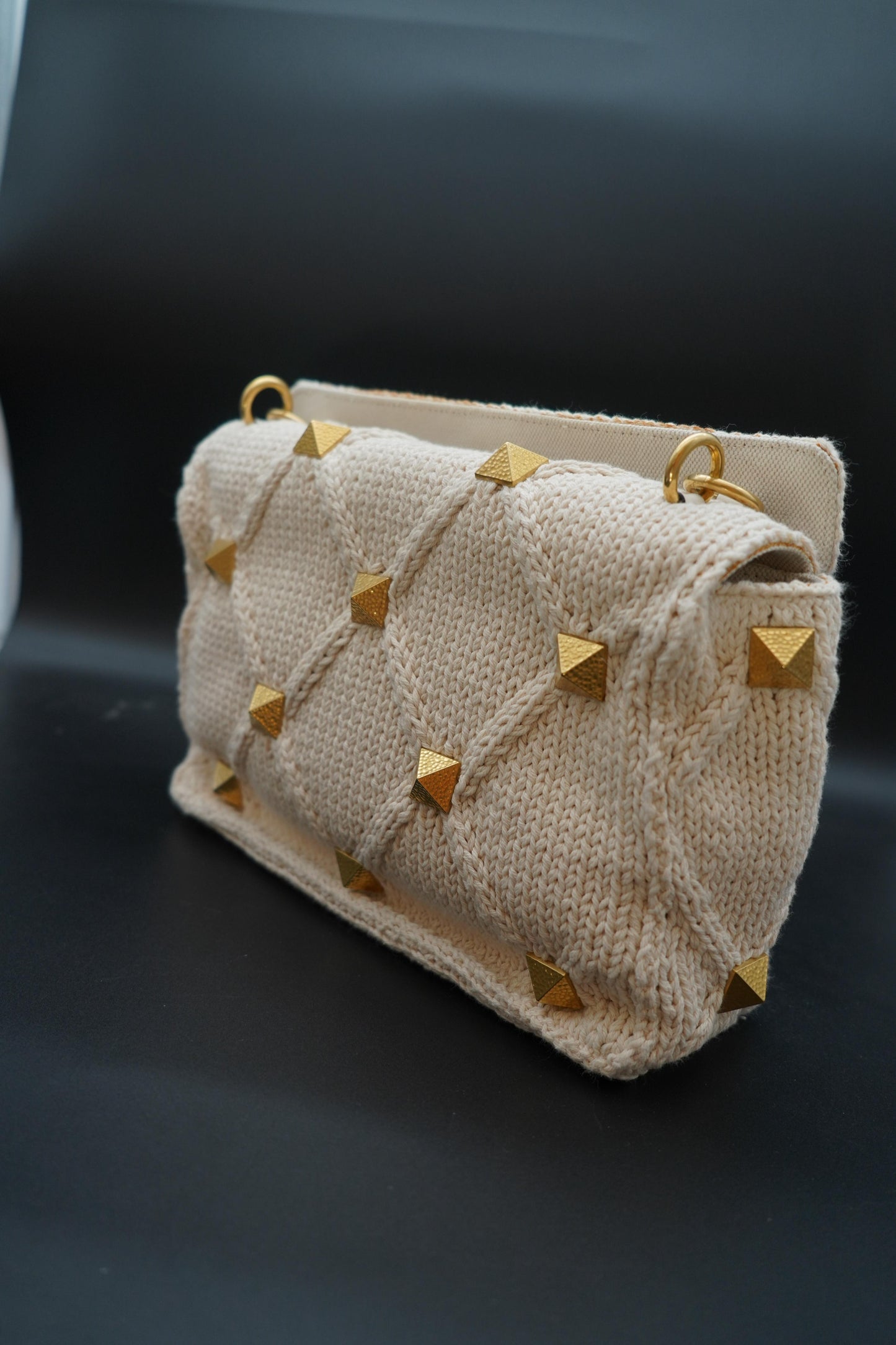 Valentino Roman Stud Crochet Bag