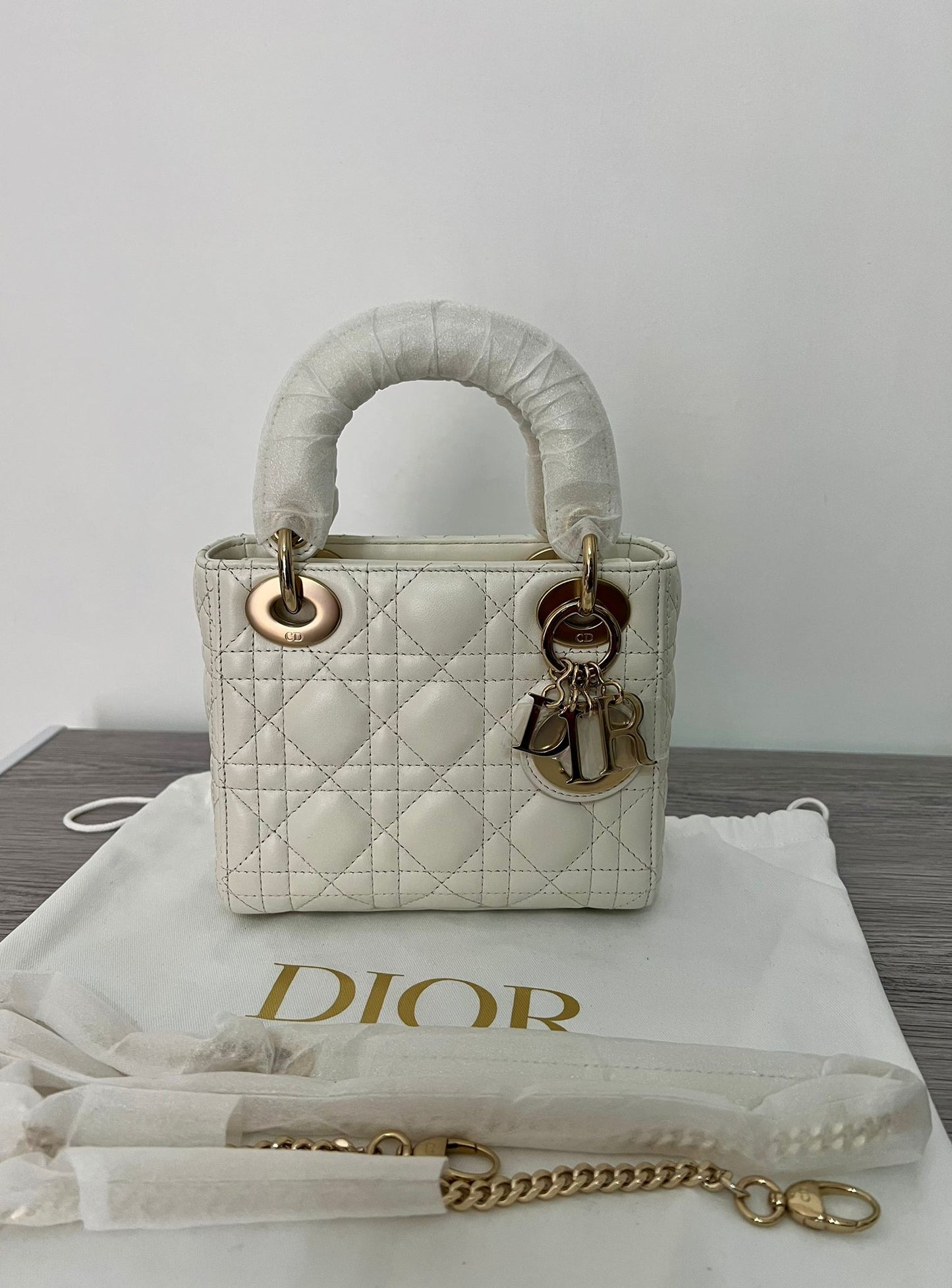 Dior Borsa Mini Lady Dior Bianca