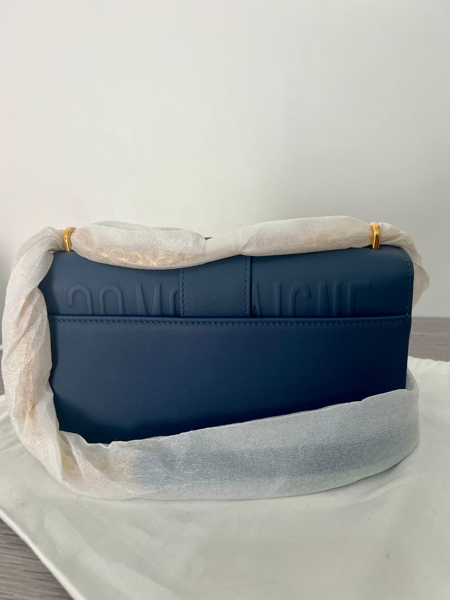 Dior Borsa 30 Montaigne East-West Blu con catena