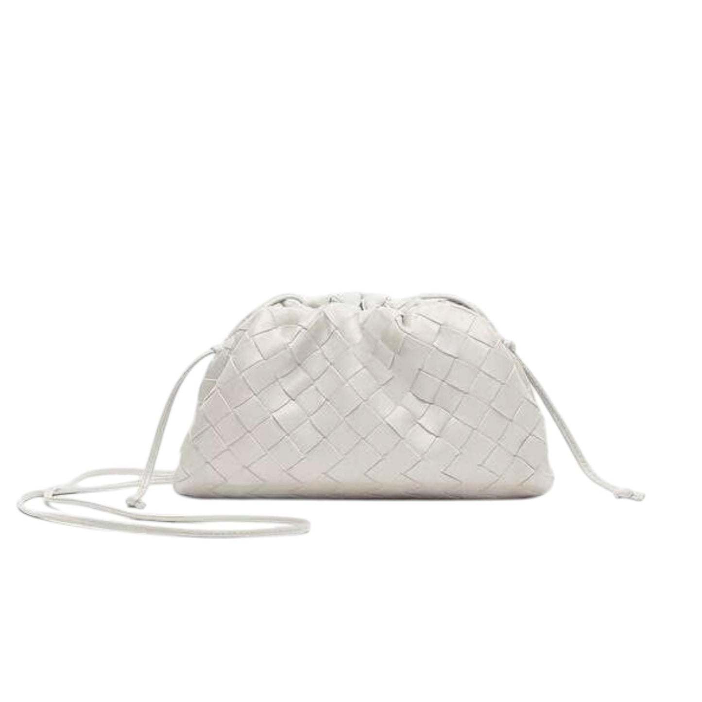 Bottega Veneta Mini Pouch Intrecciata Bianca