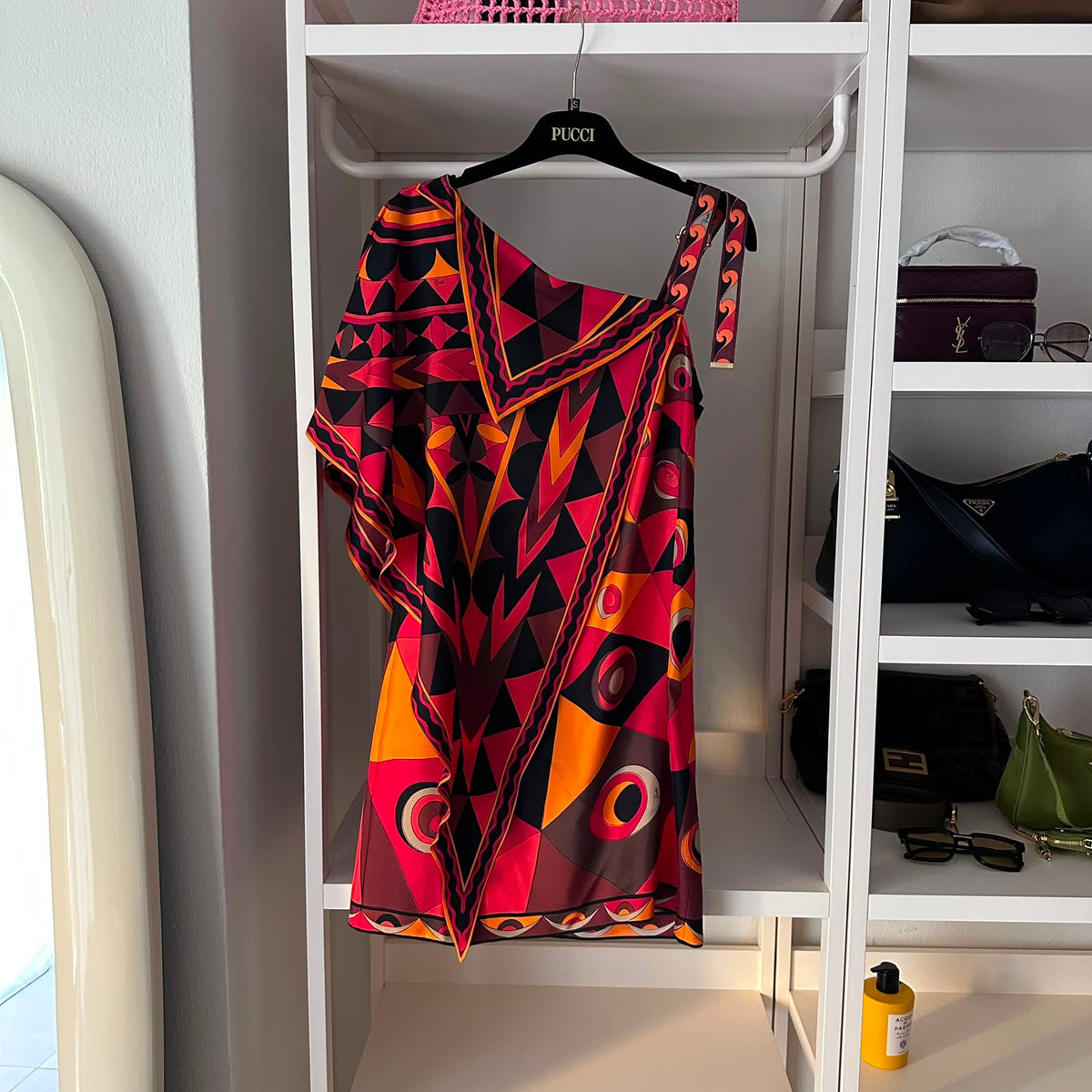 Pucci abito monospalla rosso