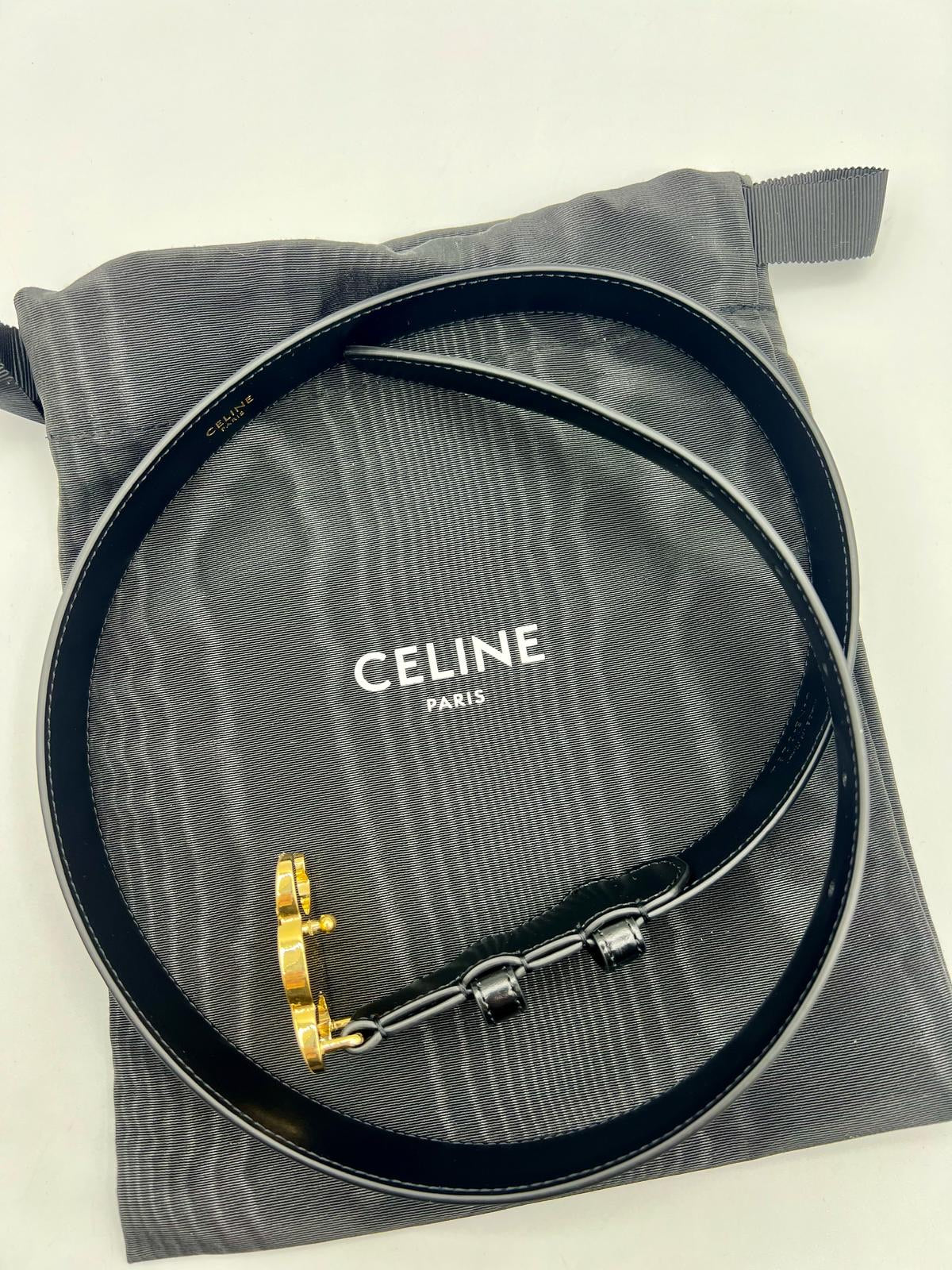 Cintura Triomphe media Celine in pelle Taurillon