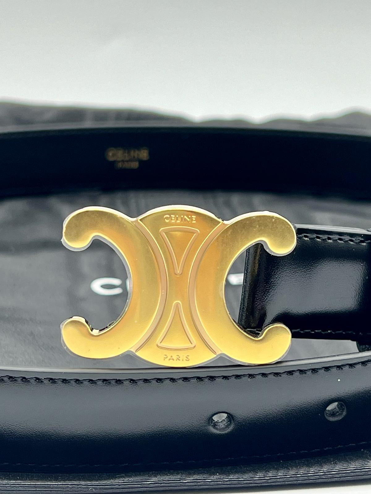 Cintura Triomphe media Celine in pelle Taurillon