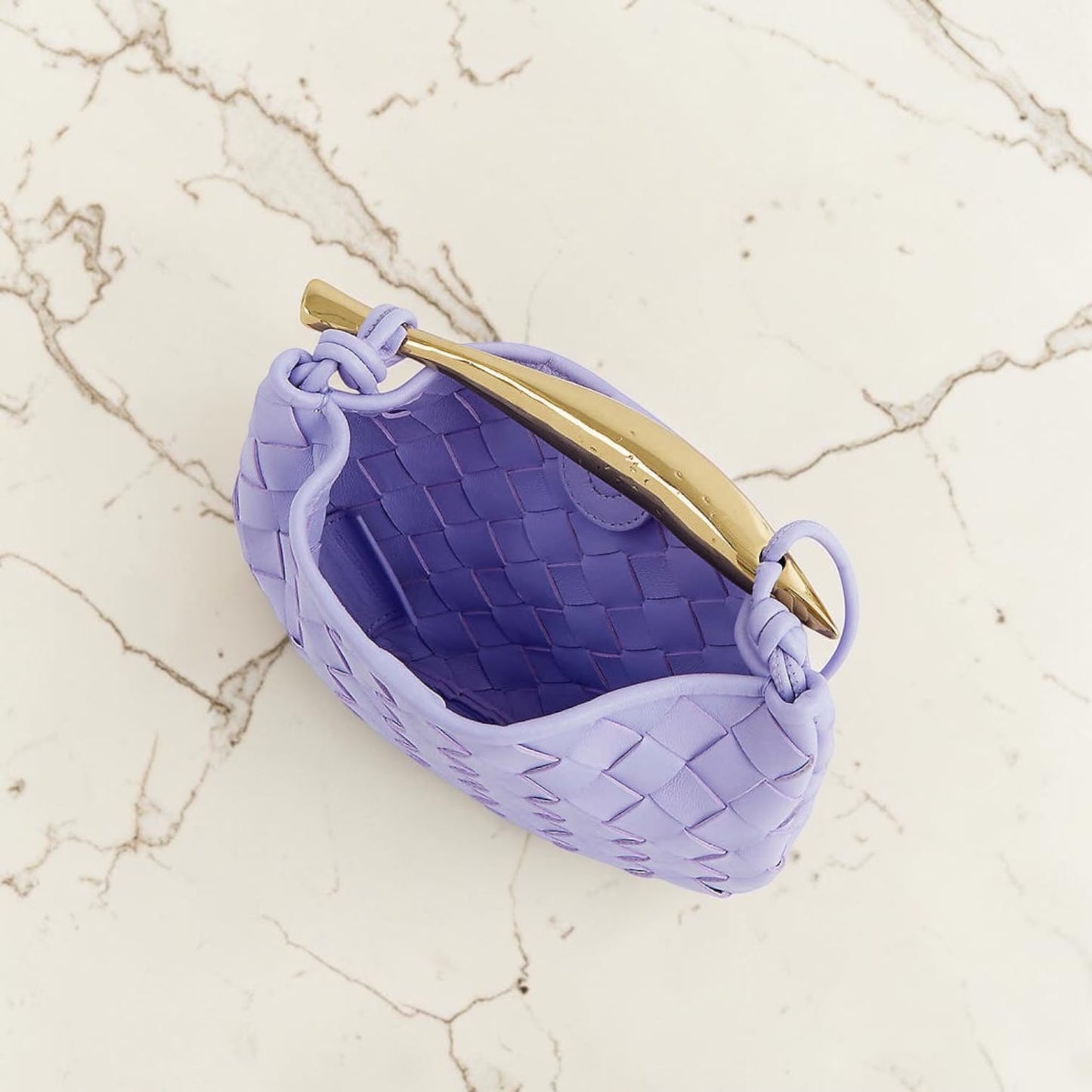 Bottega Veneta Baby Sardine Intrecciato Viola