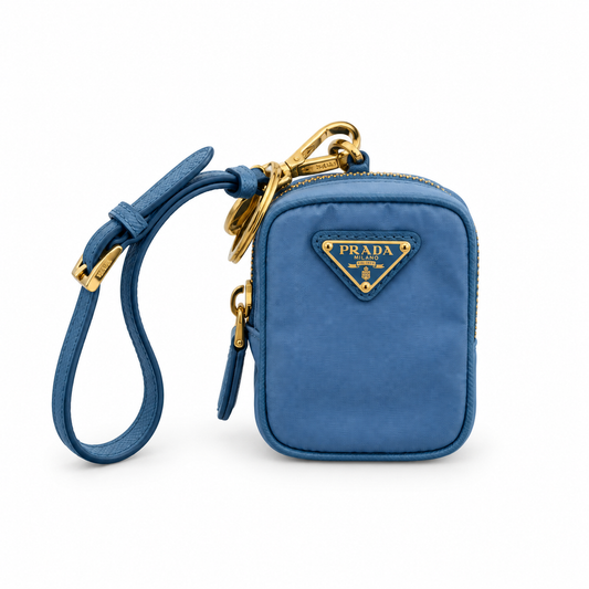 Prada portachiavi celeste