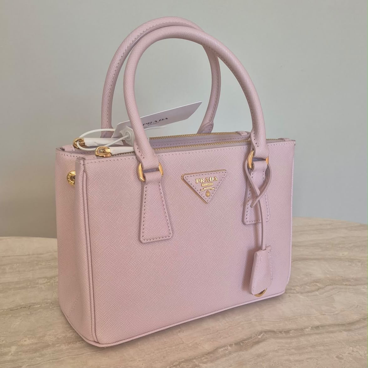 Prada Galleria in pelle saffiano - rosa cipria