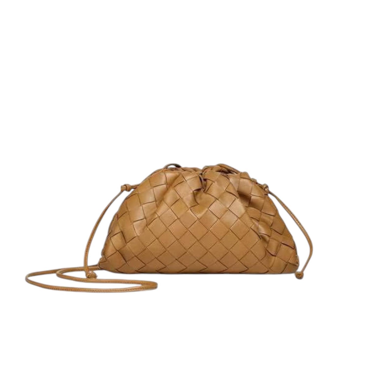 Bottega Veneta Mini Pouch Intrecciata in pelle marrone