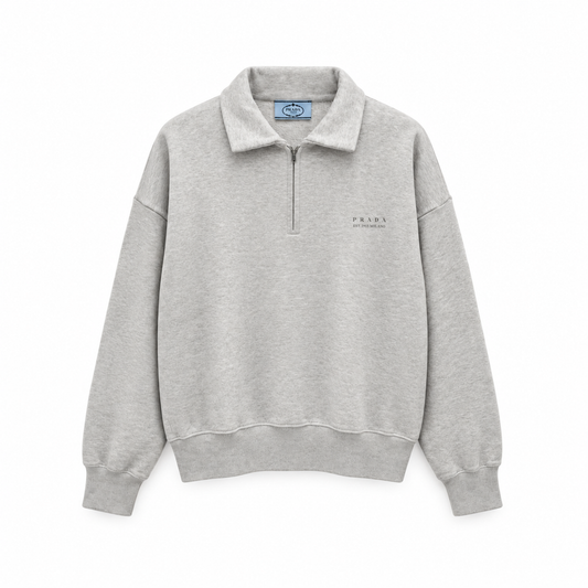 Prada felpa in cotone beige chiaro
