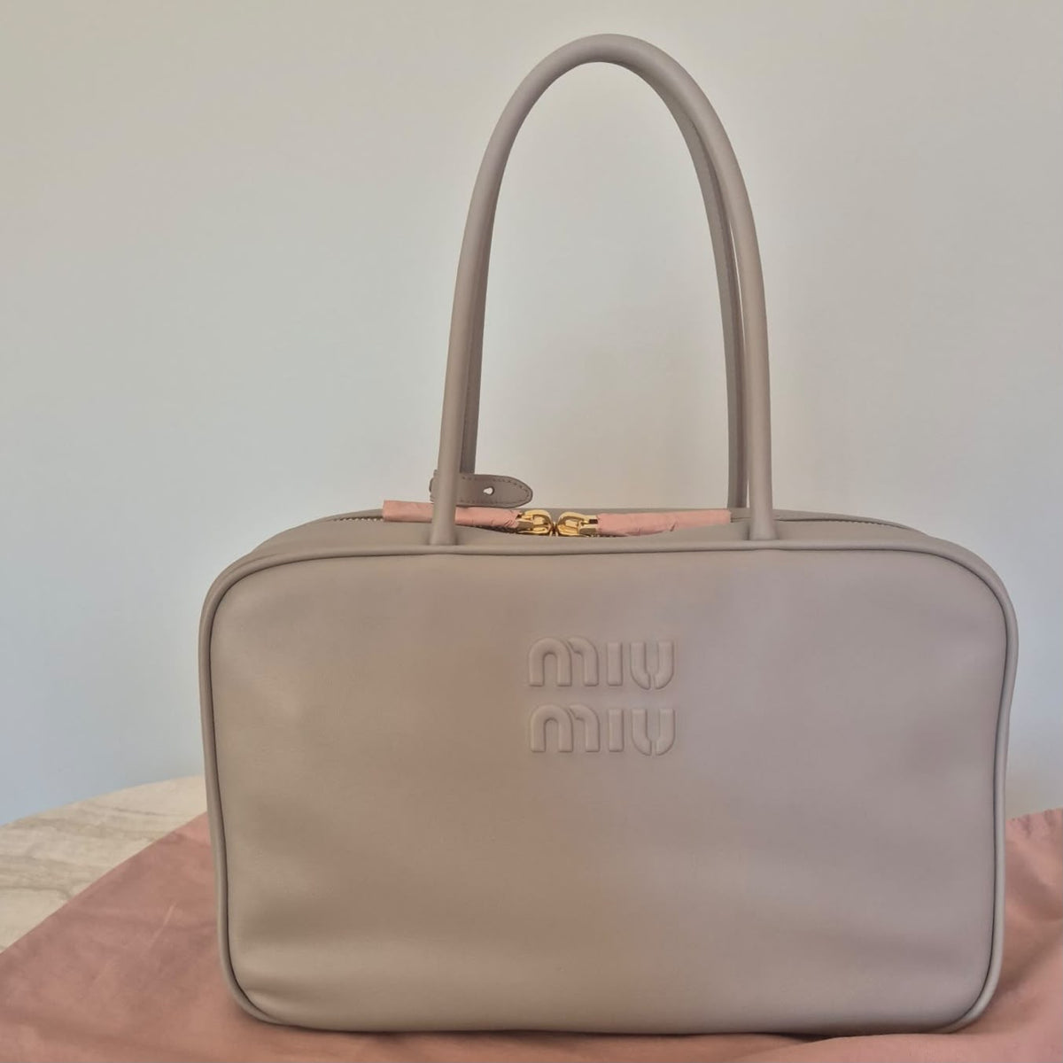 Miu Miu Beau in pelle - Tortora