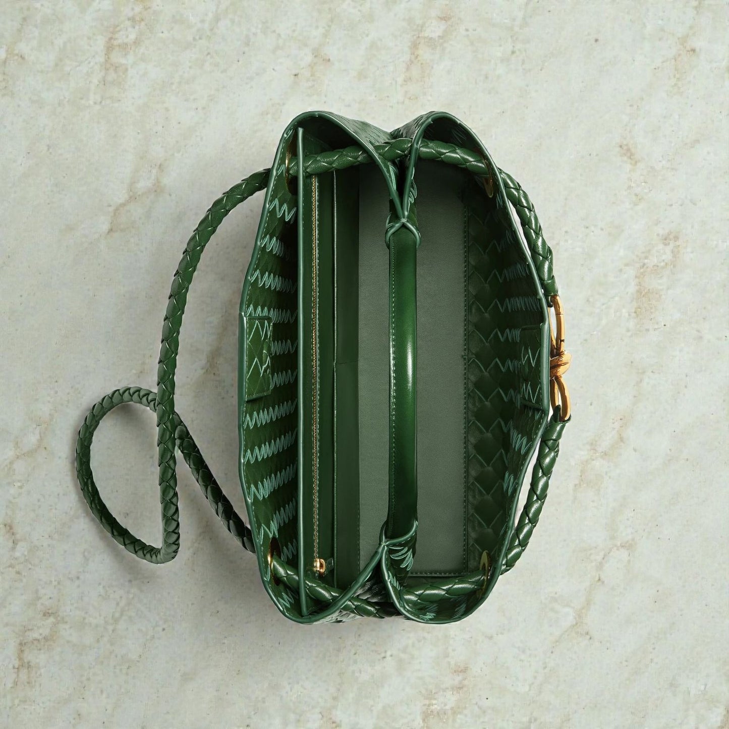 Bottega Veneta Andiamo Media – basil