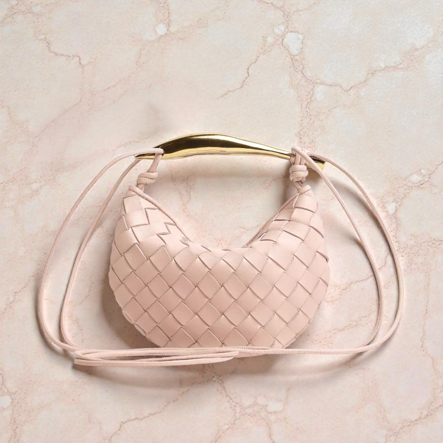 Bottega Veneta Baby Sardine Intrecciato Rosa Cipria