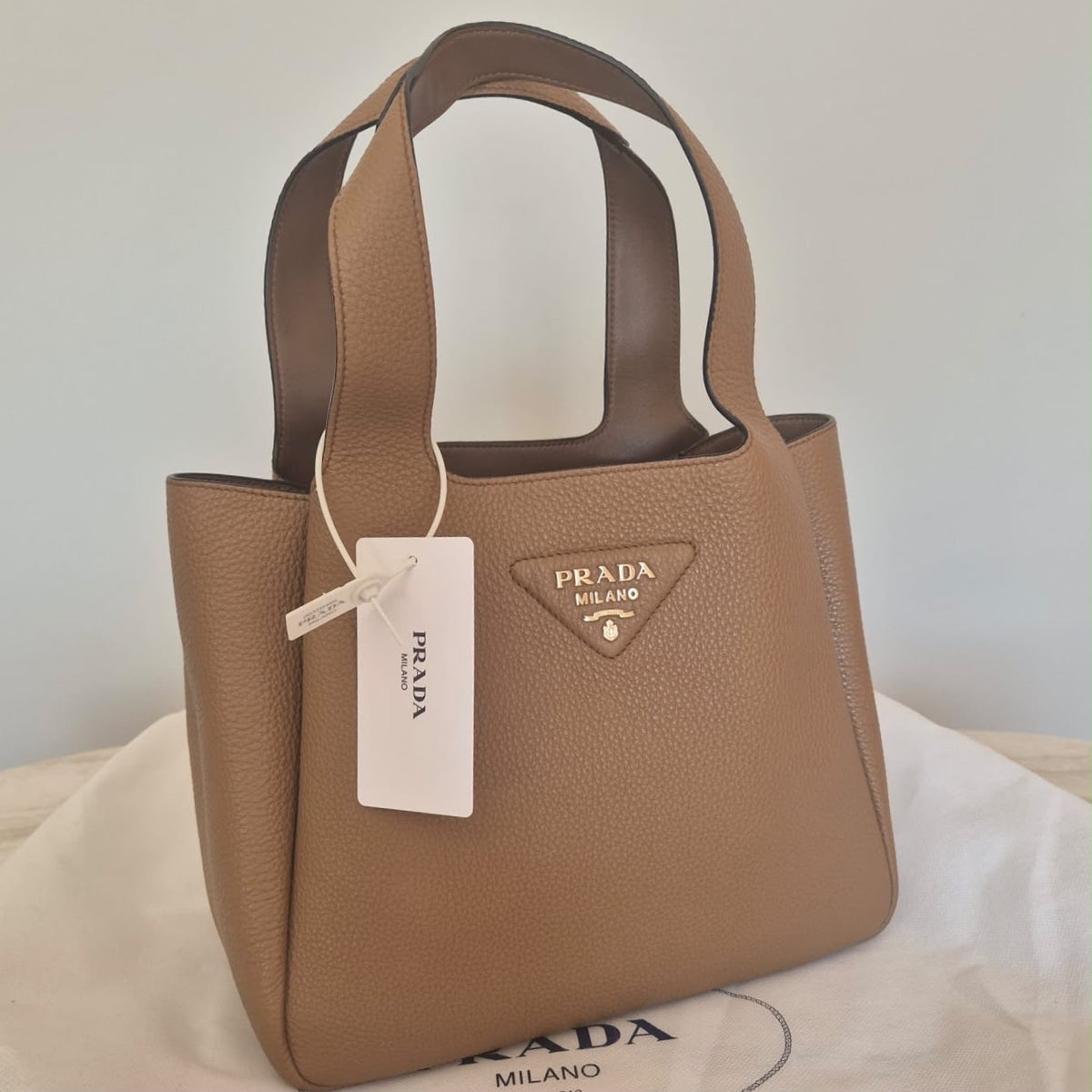 Prada borsa Liaison small marrone
