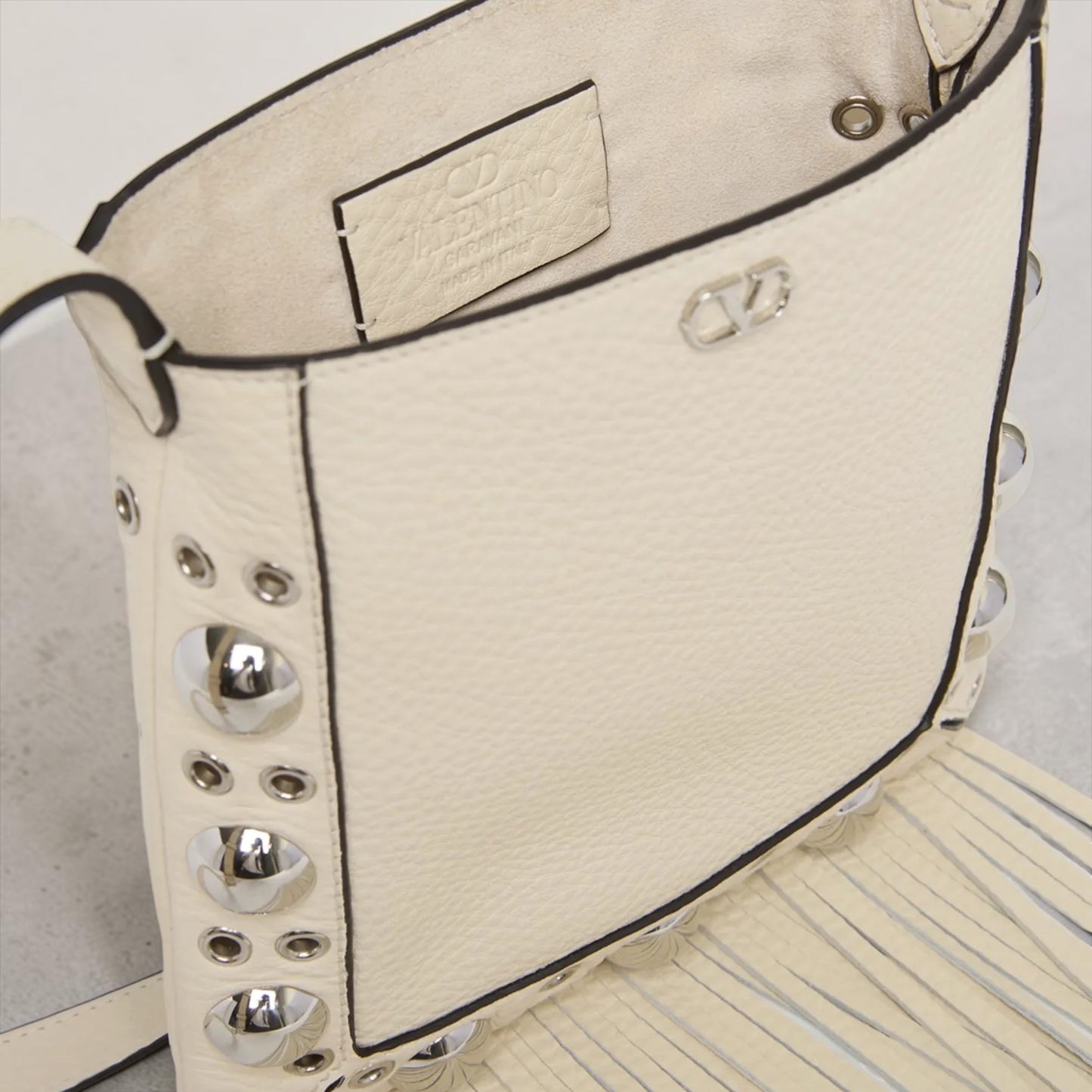 Valentino borsa avorio con frange