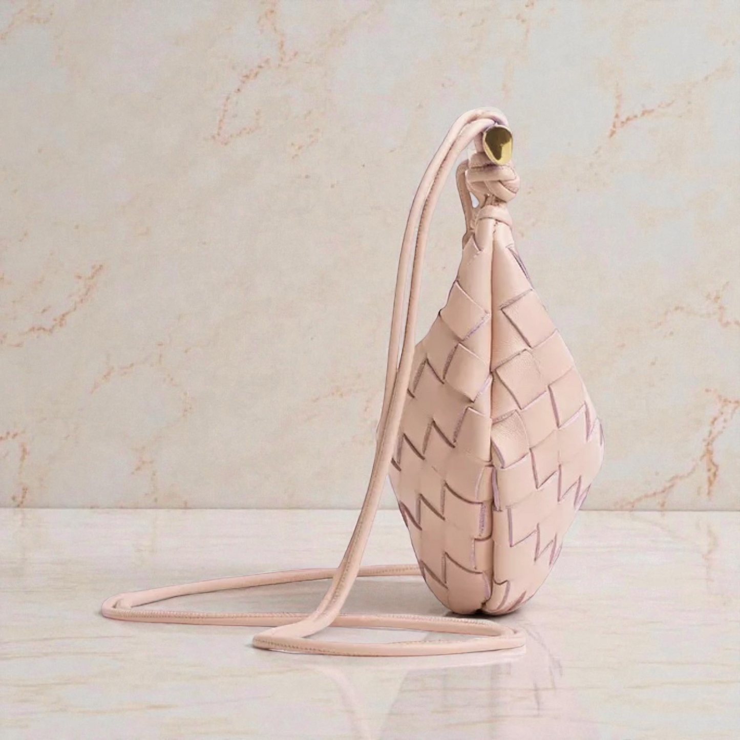 Bottega Veneta Baby Sardine Intrecciato Rosa Cipria
