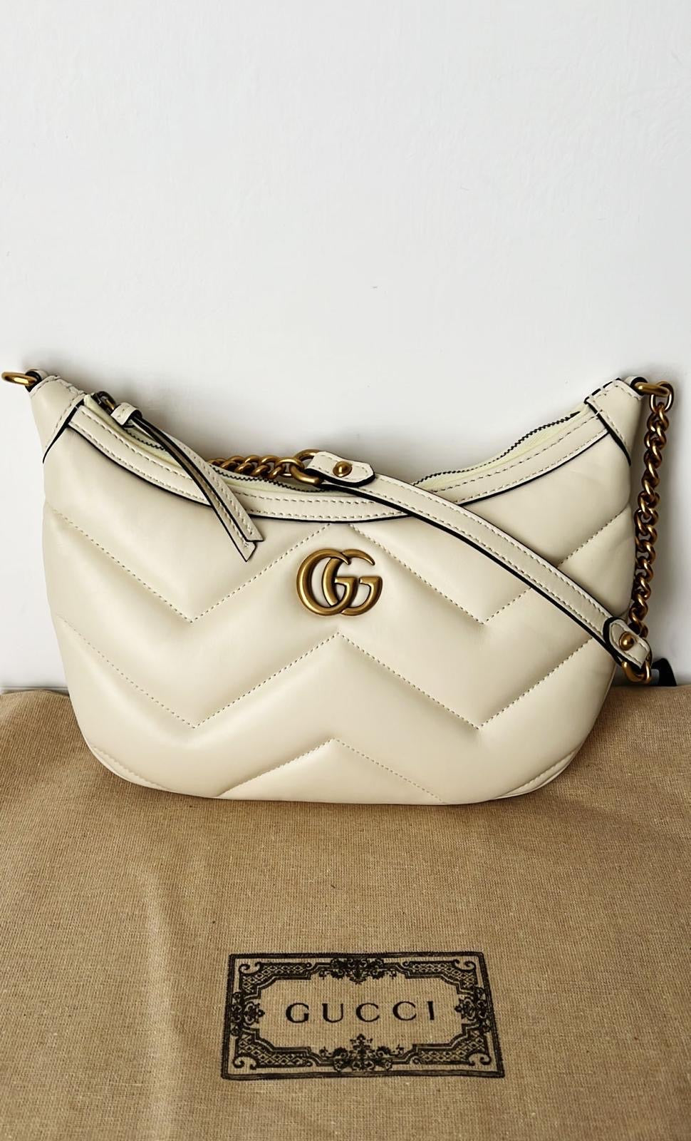 Borsa Gucci Hobo Marmont White