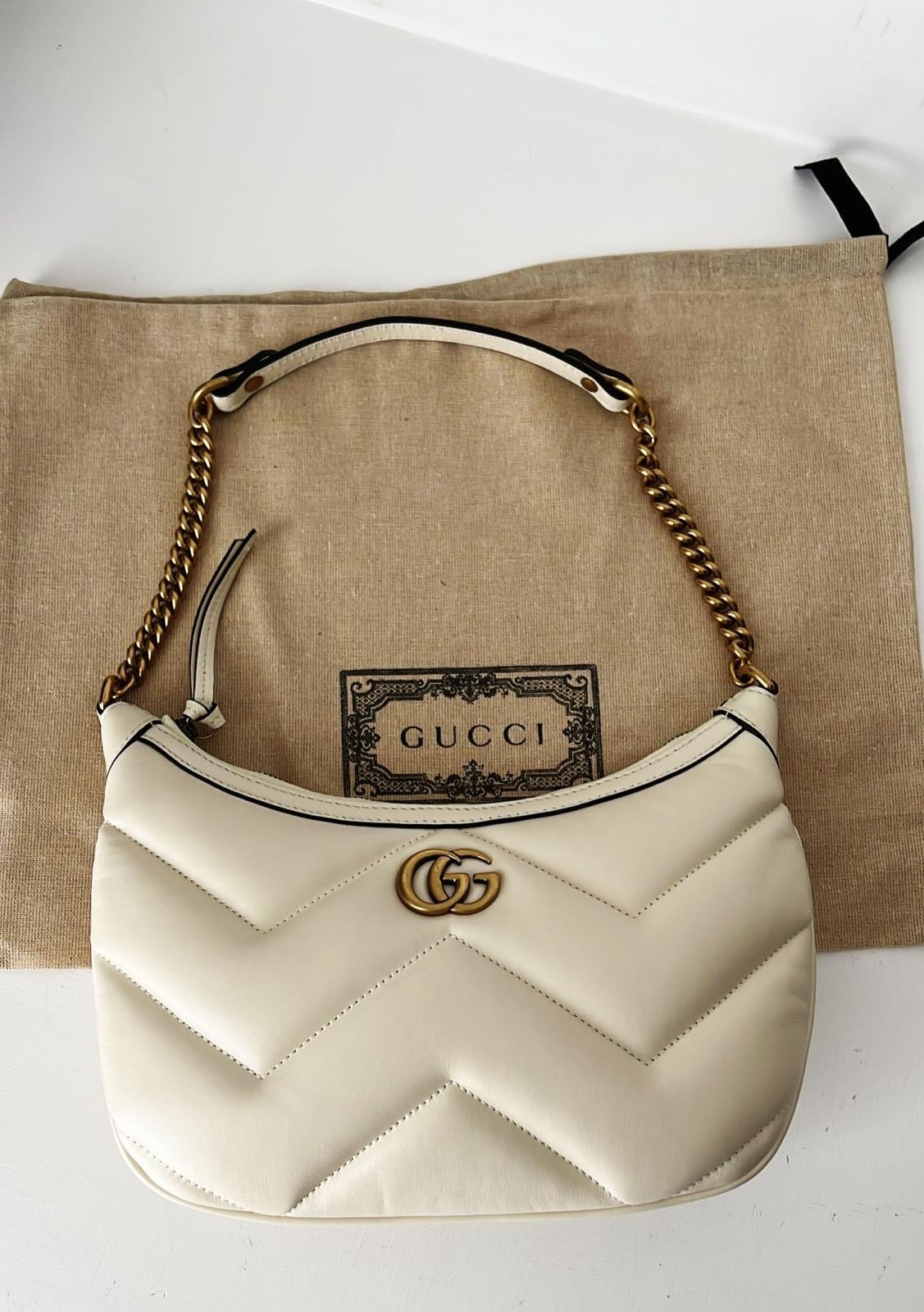 Borsa Gucci Hobo Marmont White