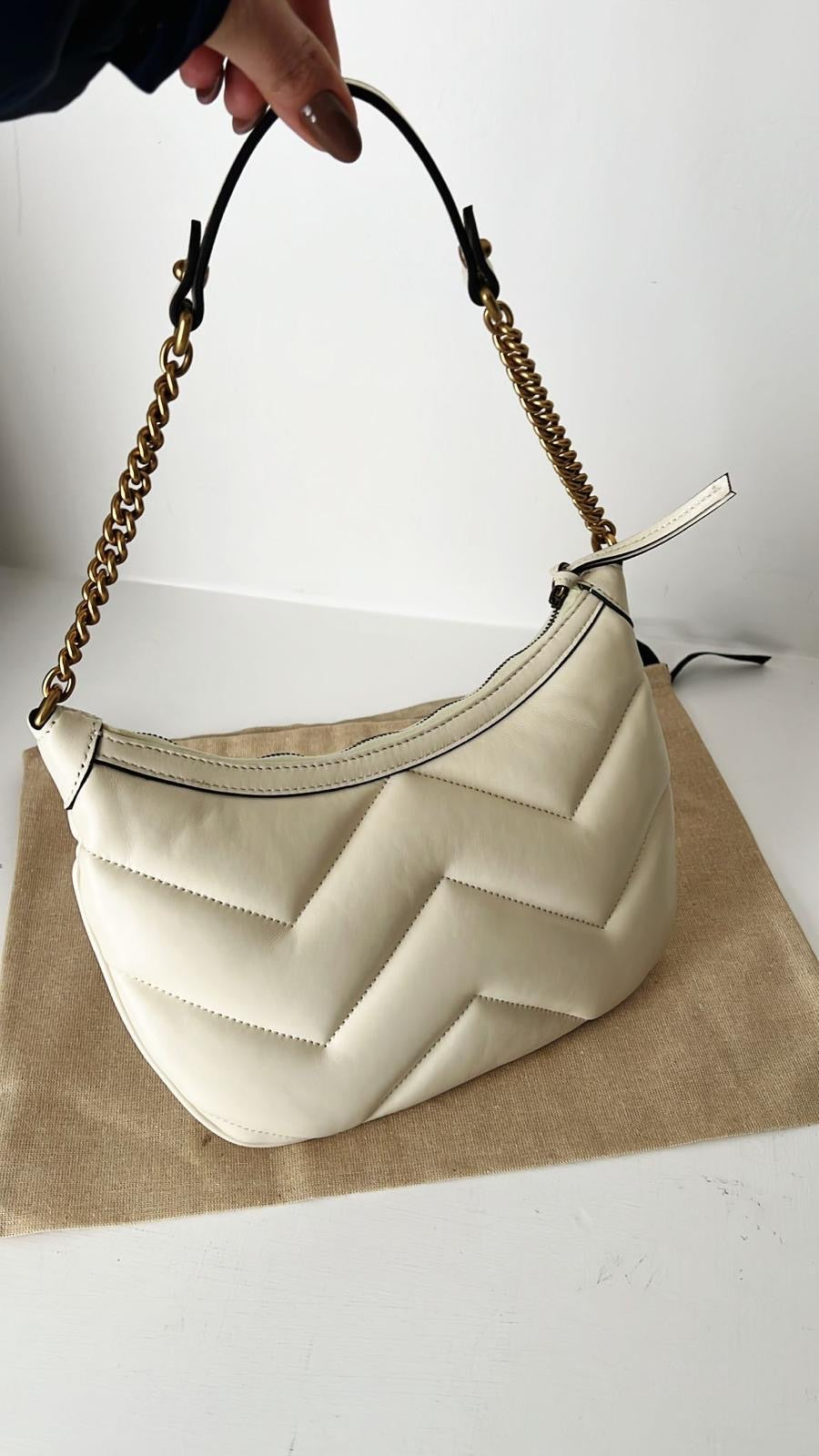 Borsa Gucci Hobo Marmont White