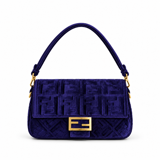 Fendi Baguette in velluto viola