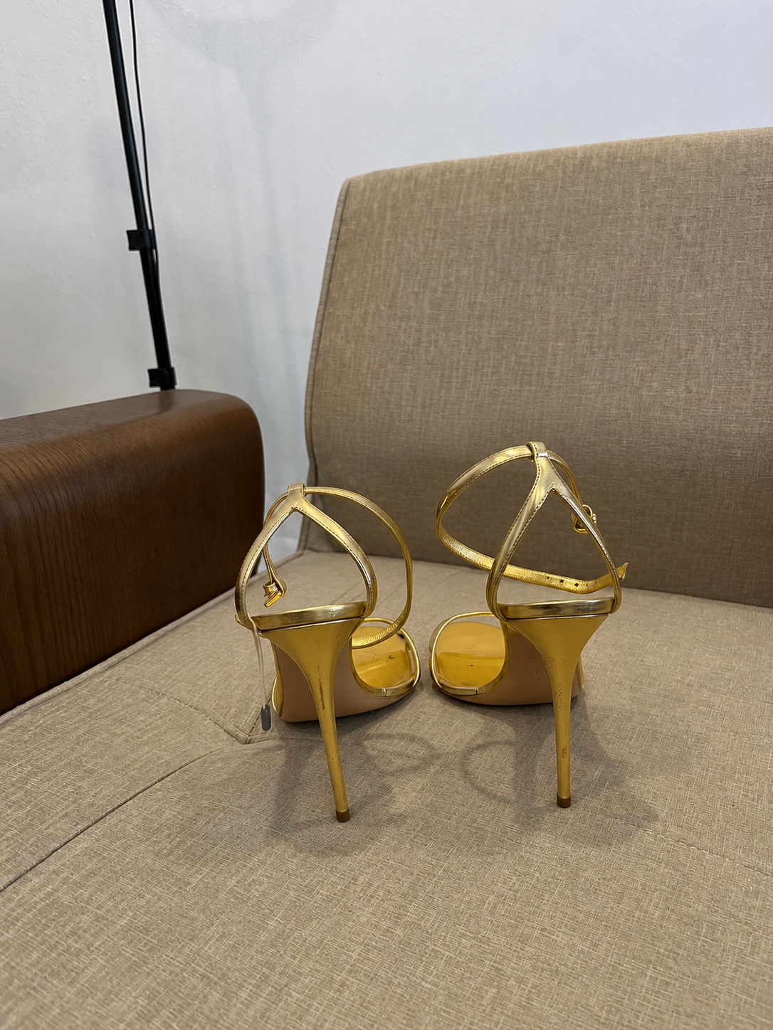 Casadei sandali con tacco color oro