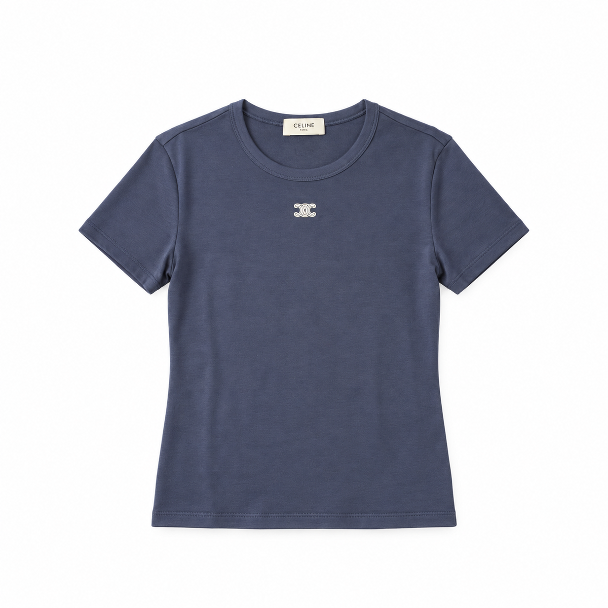 Celine T shirt in Jersey Blu Navy