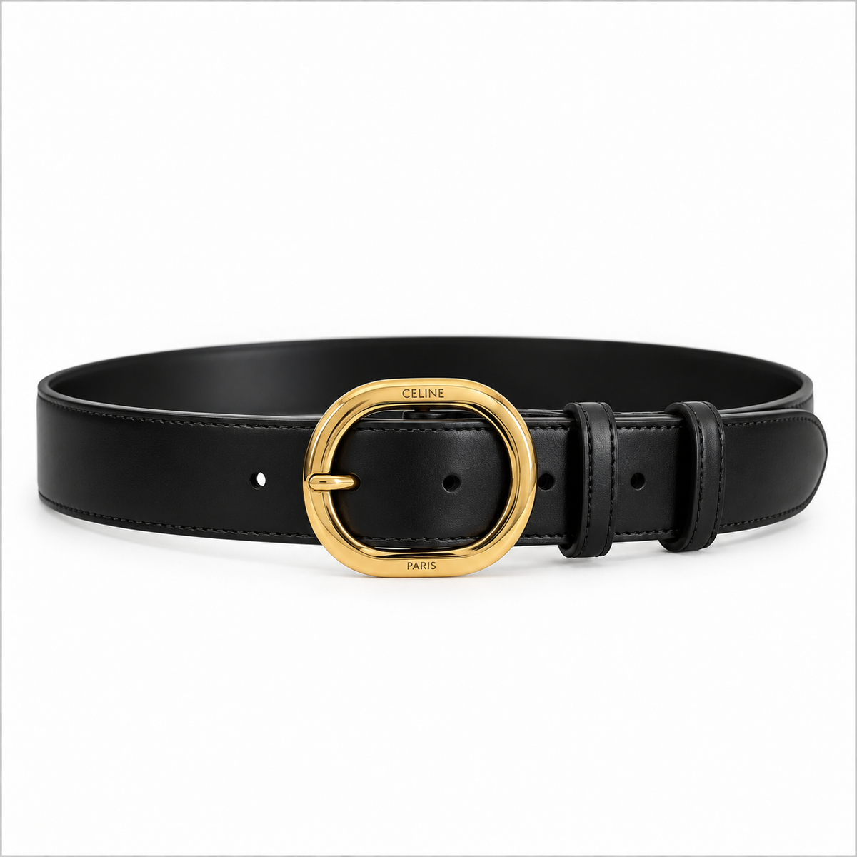 Celine Cintura in pelle nera