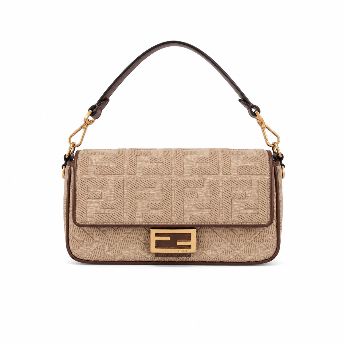 Fendi baguette in pelle marrone