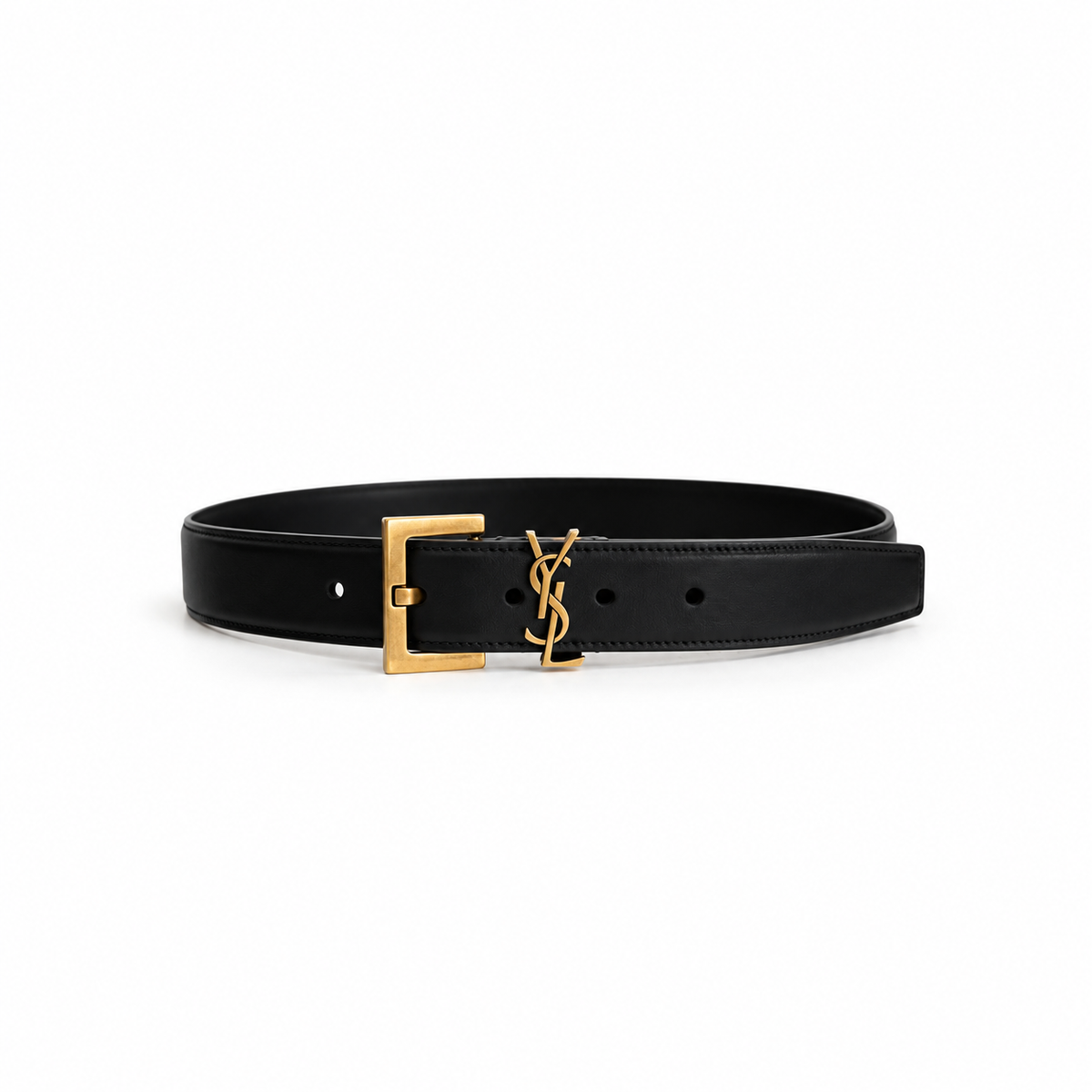 Saint Laurent Cintura in pelle nera