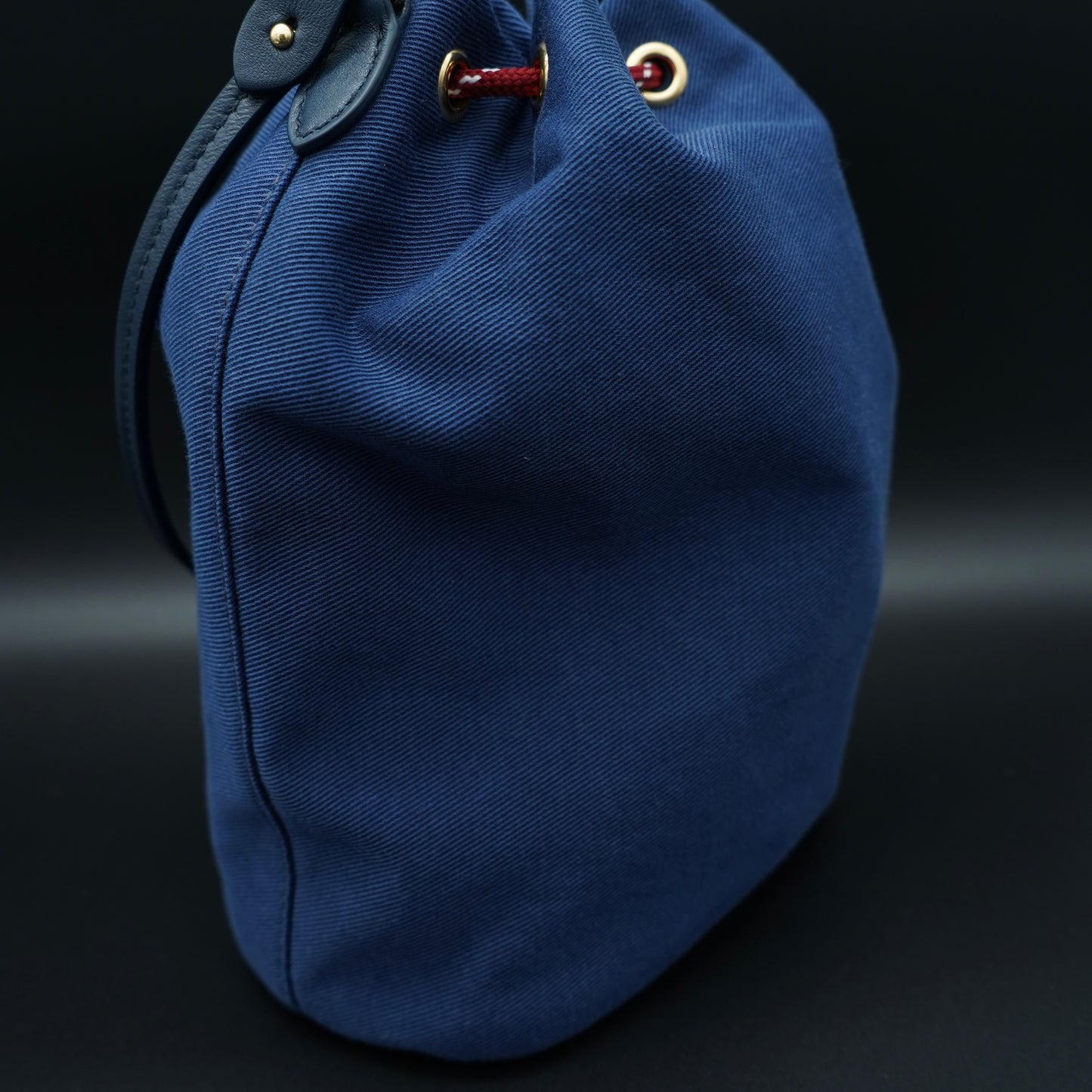 Miu Miu secchiello in canvas blu