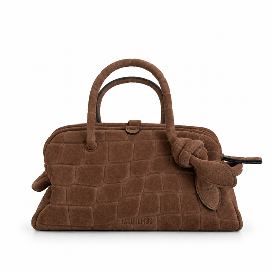 Jacquemus le Turismo in pelle scamosciata marrone