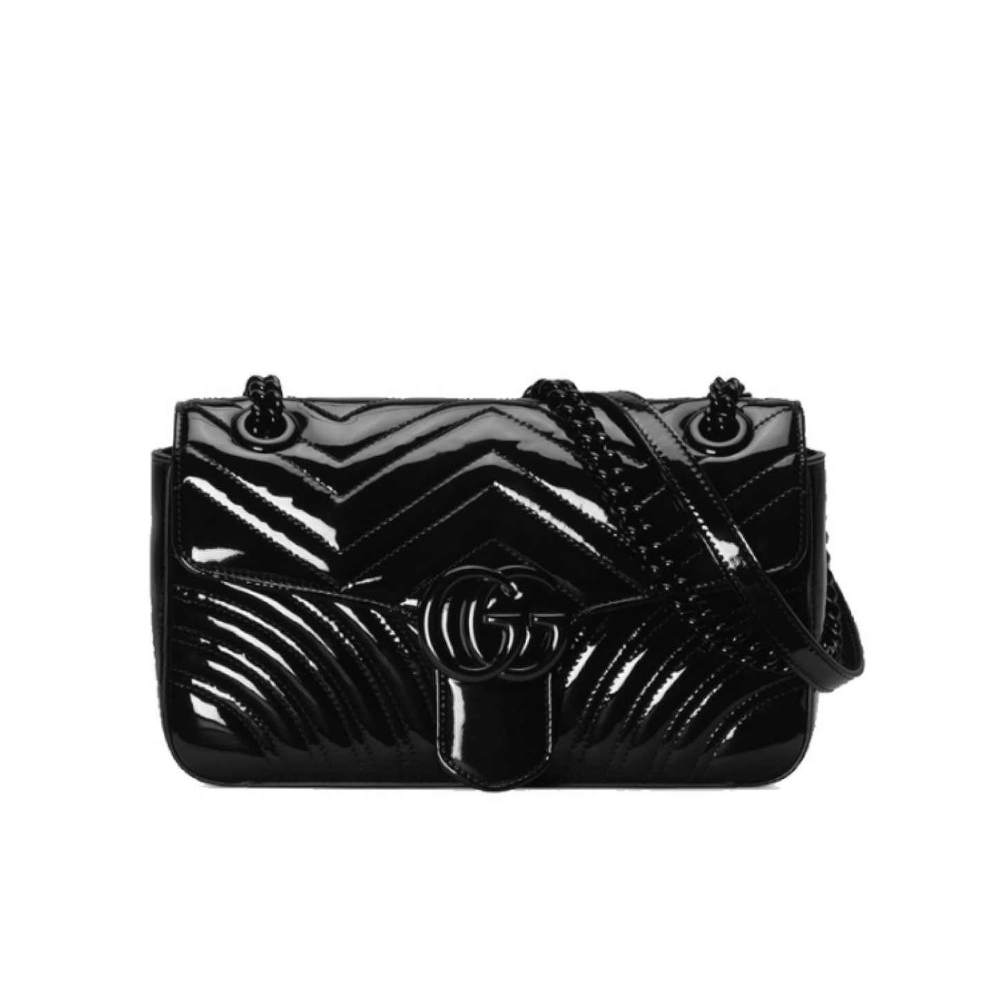Gucci GG Marmont Media Vernice Nera