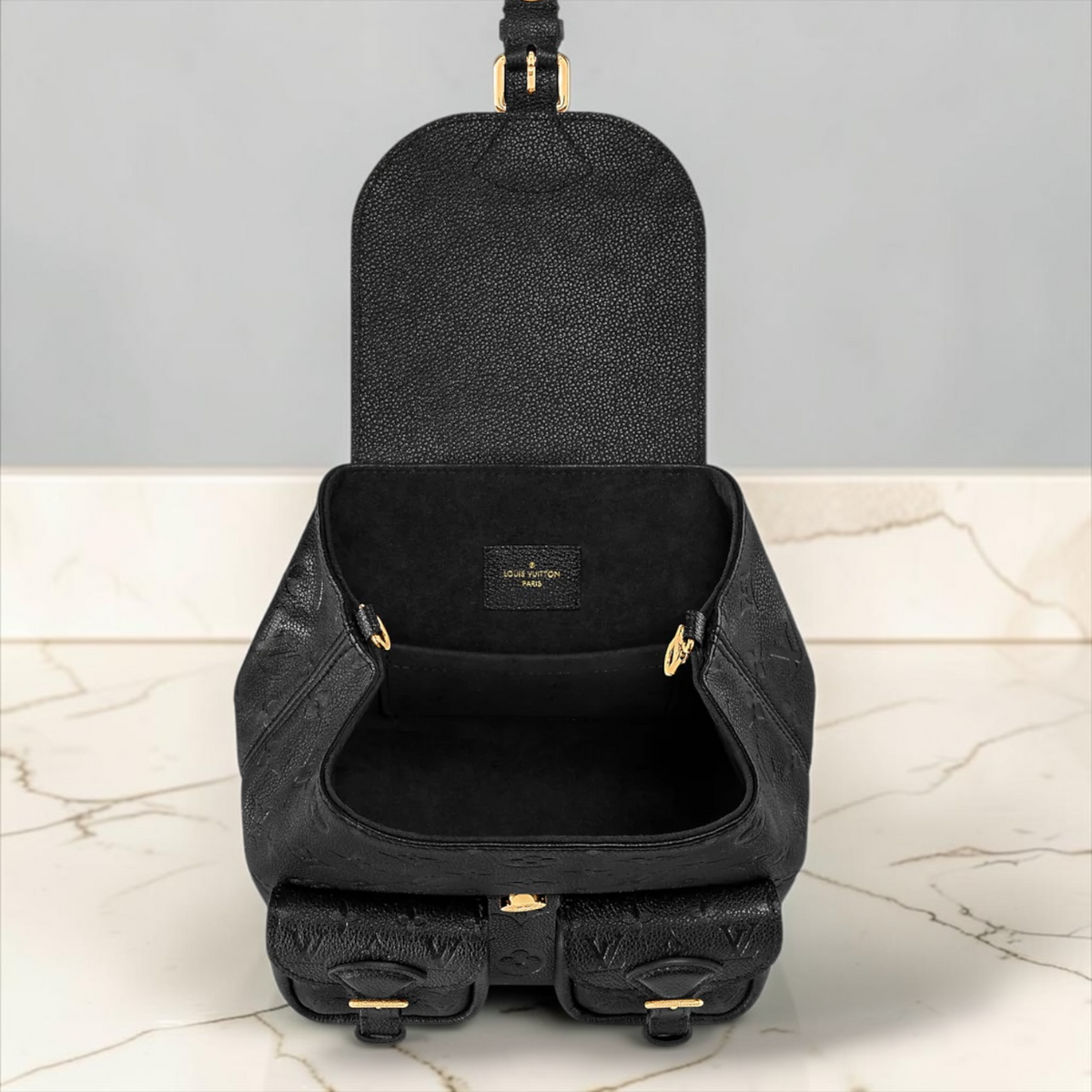 Louis Vuitton Zaino in pelle monogram nero