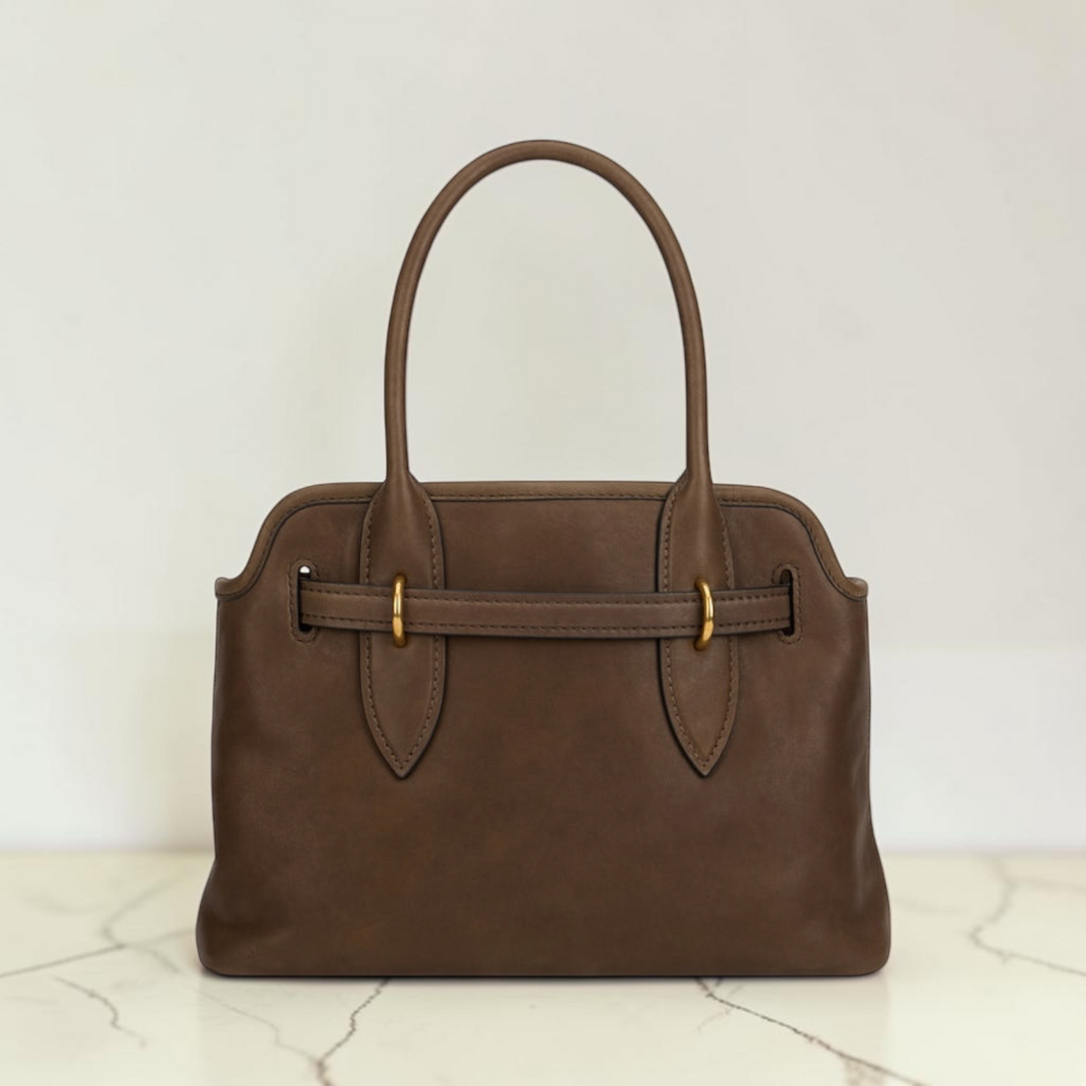 Miu Miu Borsa Aventure in pelle marrone
