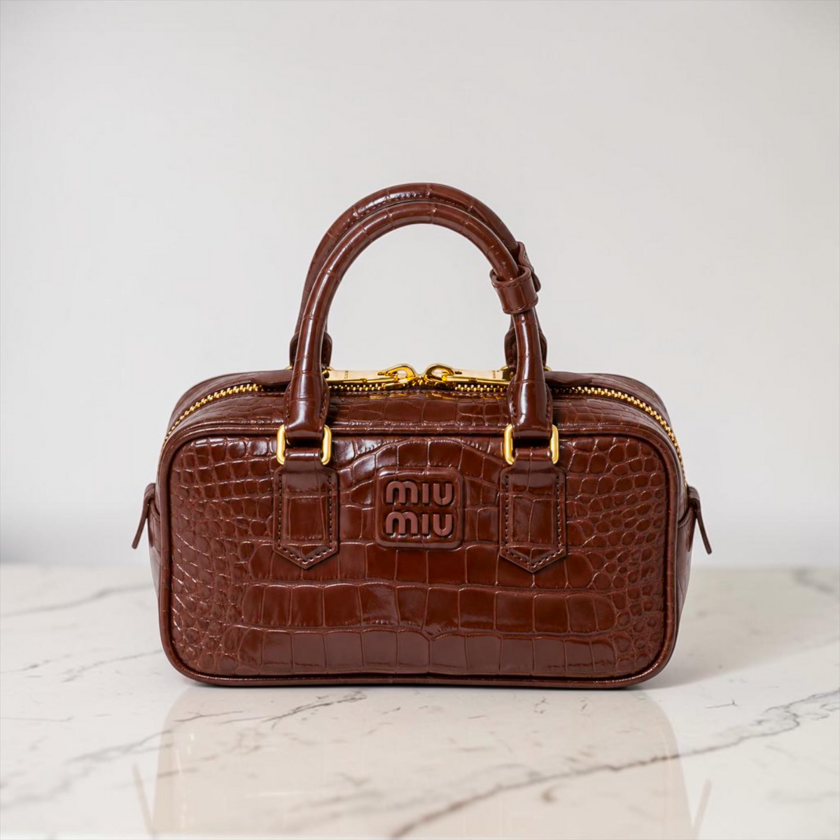 Miu Miu Arcadie marrone in cocco