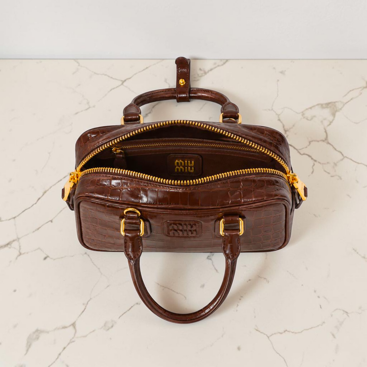 Miu Miu Arcadie marrone in cocco