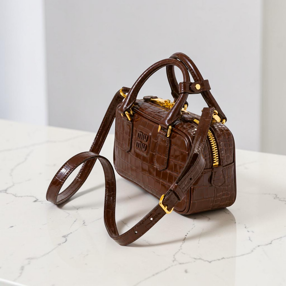 Miu Miu Arcadie marrone in cocco