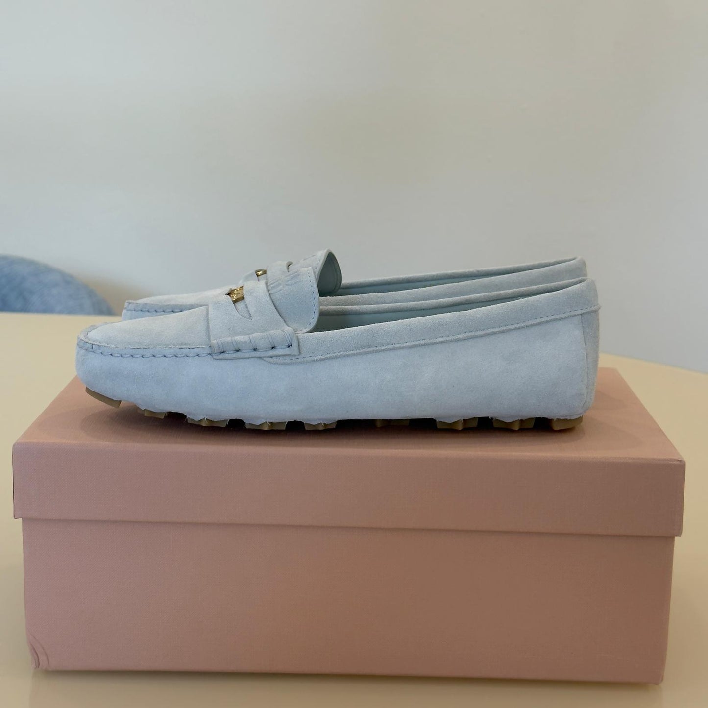 Miu Miu mocassini light blue