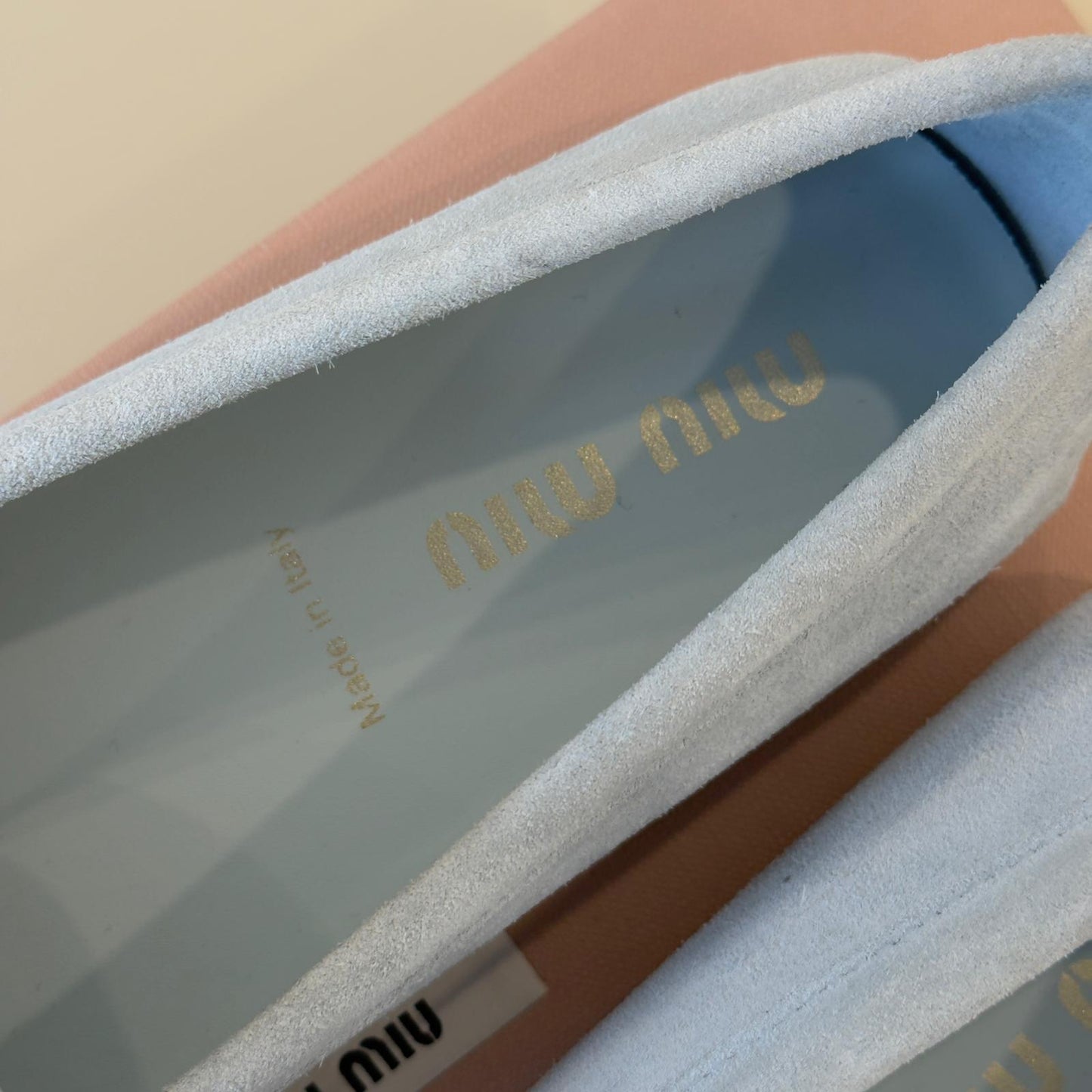 Miu Miu mocassini light blue