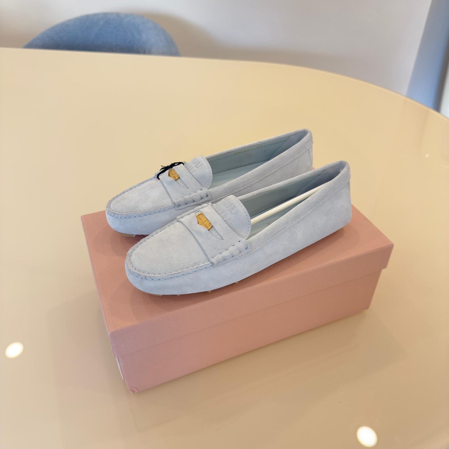 Miu Miu mocassini light blue