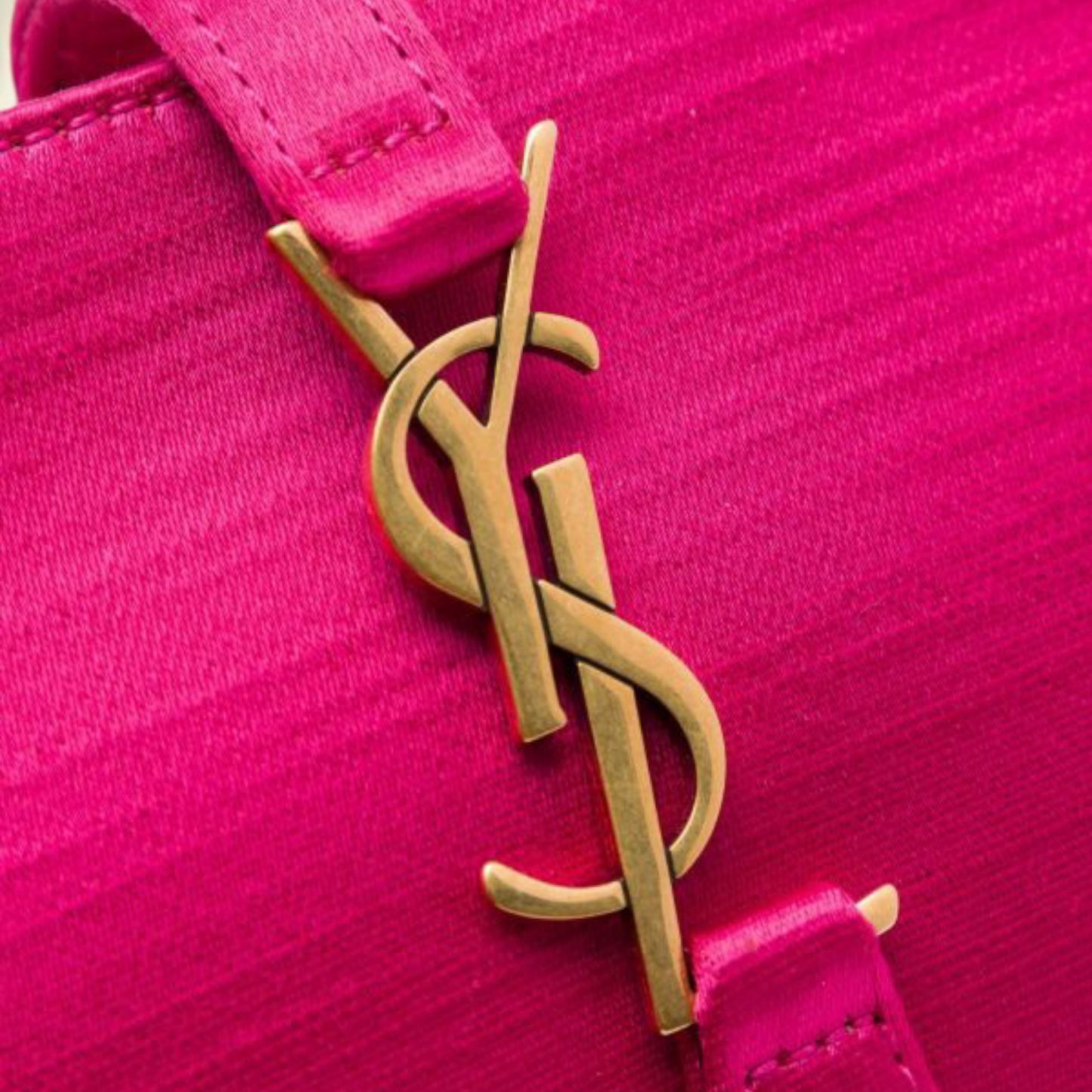 Saint Laurent Borsa Le 5 à 7 in Raso di seta rosa