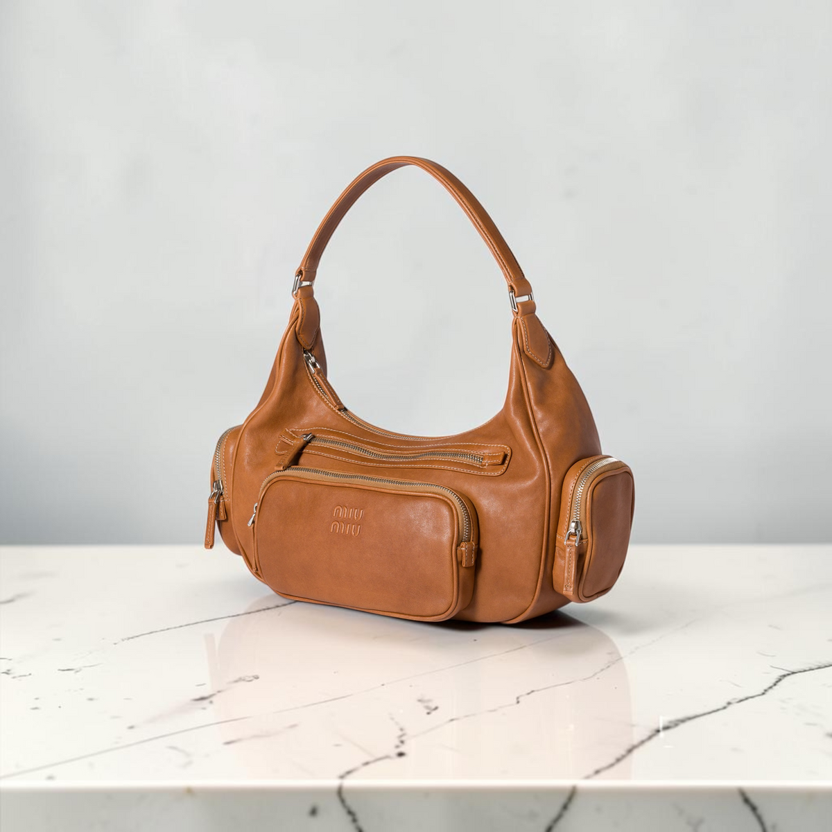 Miu Miu Cargo Bag in nappa - Caramel
