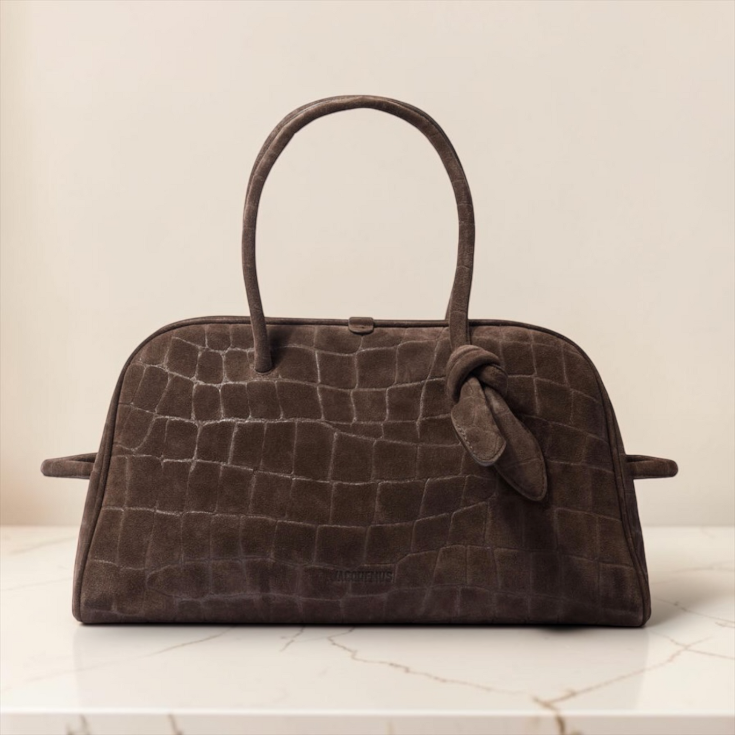 Jacquemus le Turismo in pelle scamosciata marrone