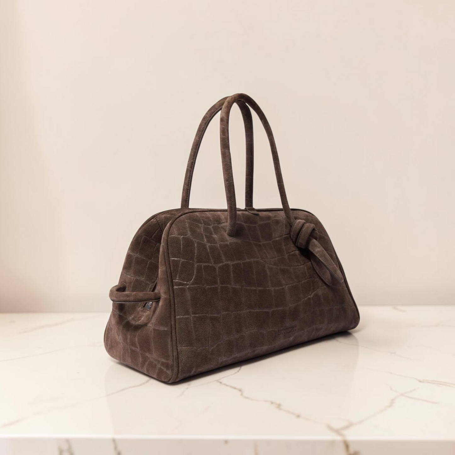 Jacquemus le Turismo in pelle scamosciata marrone