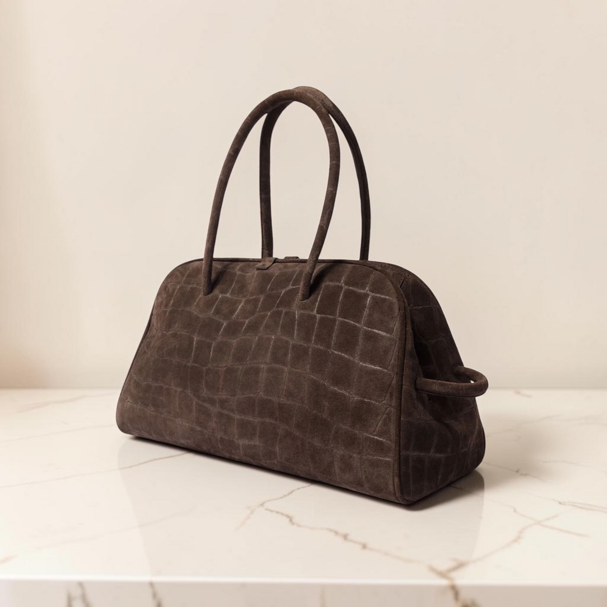 Jacquemus le Turismo in pelle scamosciata marrone