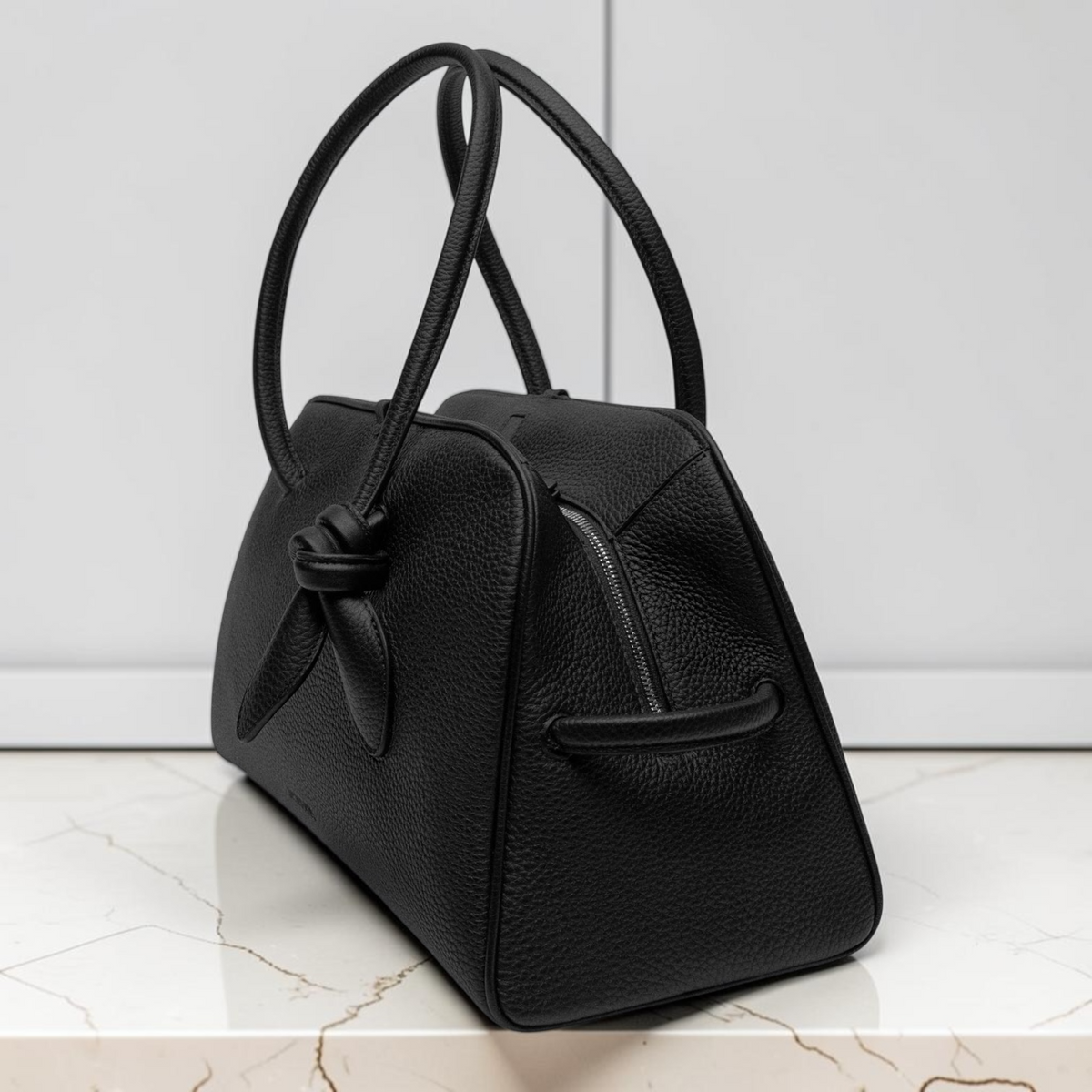 Jacquemus le Turismo in pelle martellata nera