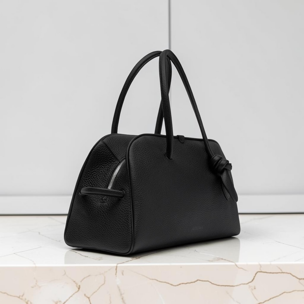 Jacquemus le Turismo in pelle martellata nera